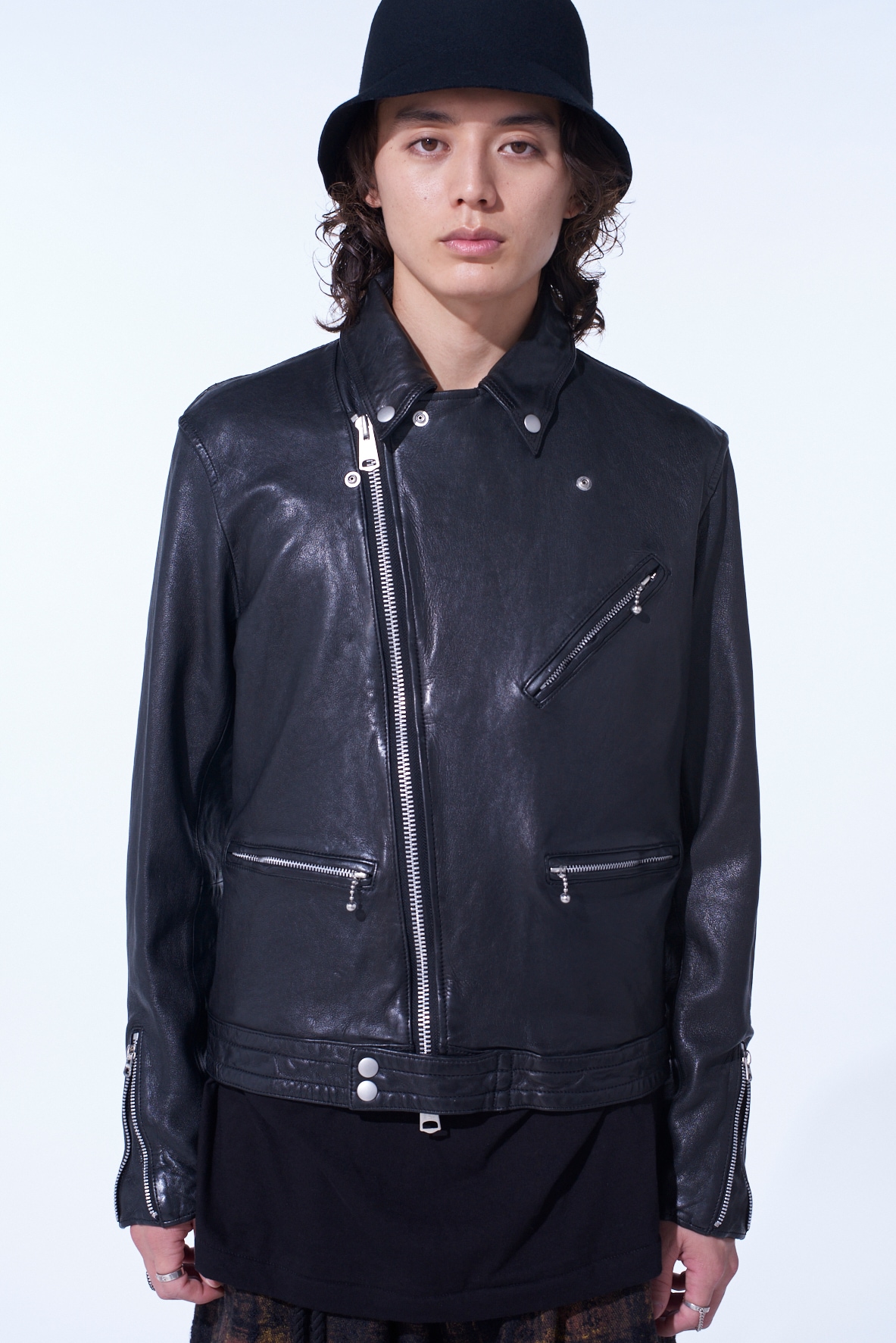 WASHED SHEEP LEATHER CLASSIC DOUBLE RIDERS JACKET