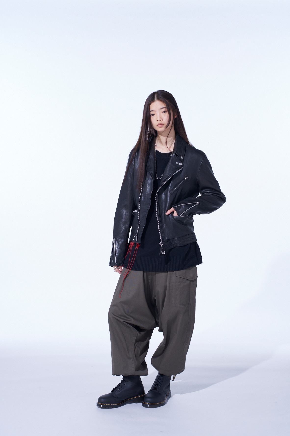 WASHED SHEEP LEATHER CLASSIC DOUBLE RIDERS JACKET