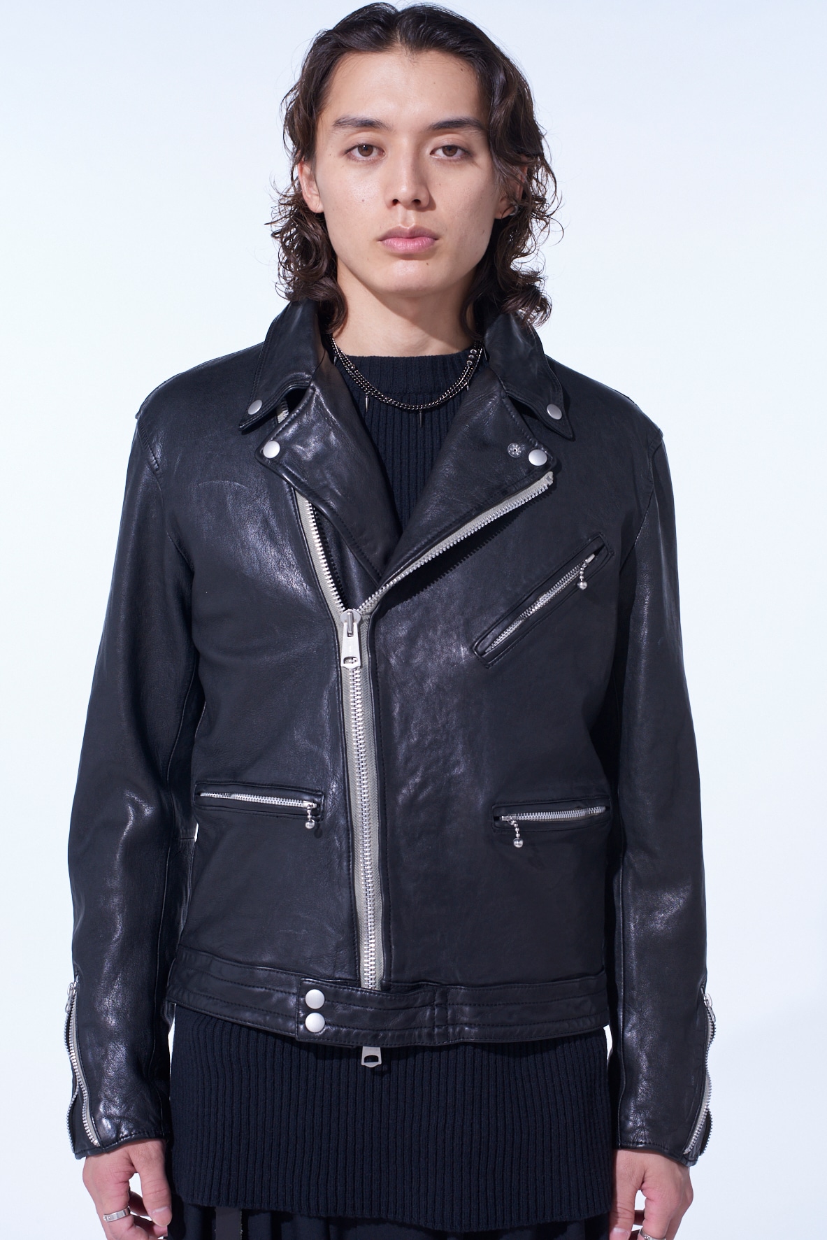 WASHED SHEEP LEATHER CLASSIC DOUBLE RIDERS JACKET