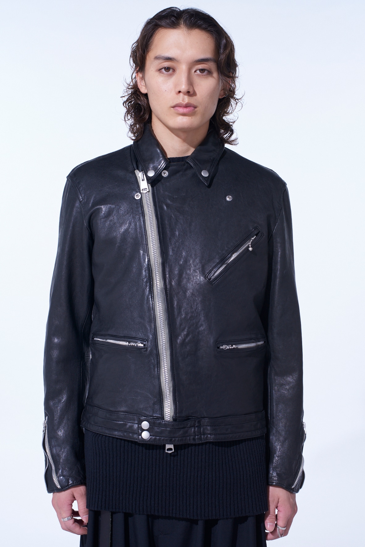 WASHED SHEEP LEATHER CLASSIC DOUBLE RIDERS JACKET