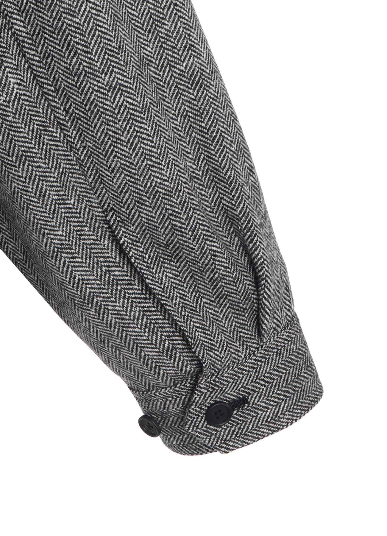 HERRINGBONE TWEED EPAULETTE OVERSIZED BLOUSON