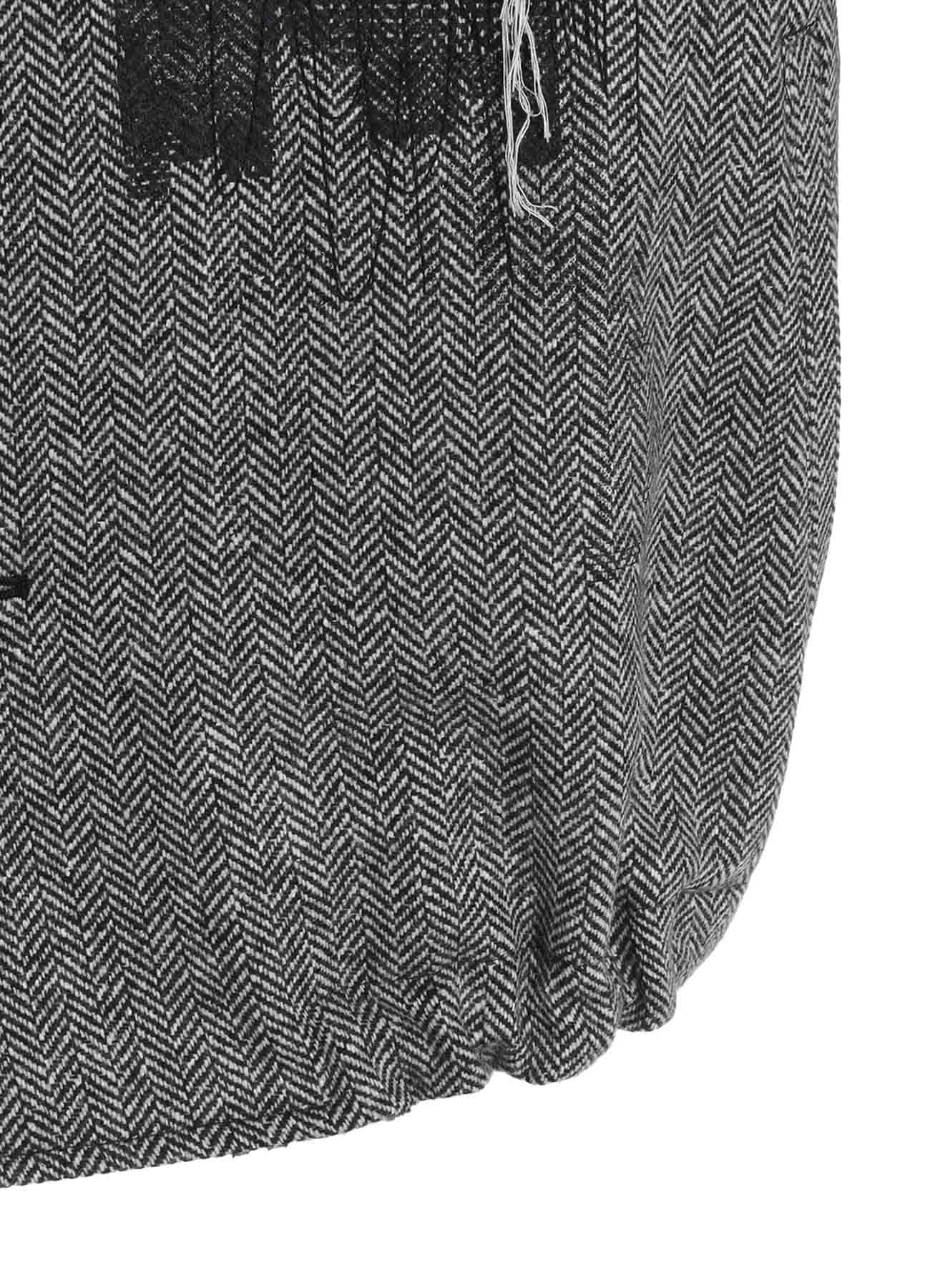 HERRINGBONE TWEED EPAULETTE OVERSIZED BLOUSON