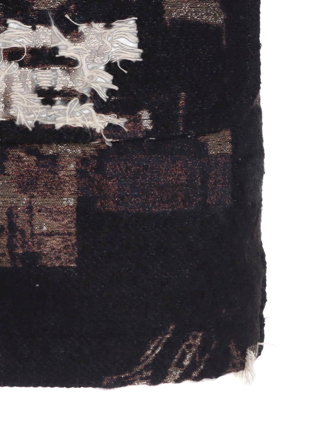 PATCHWORK CUT JACQUARD POCKET HALF COAT