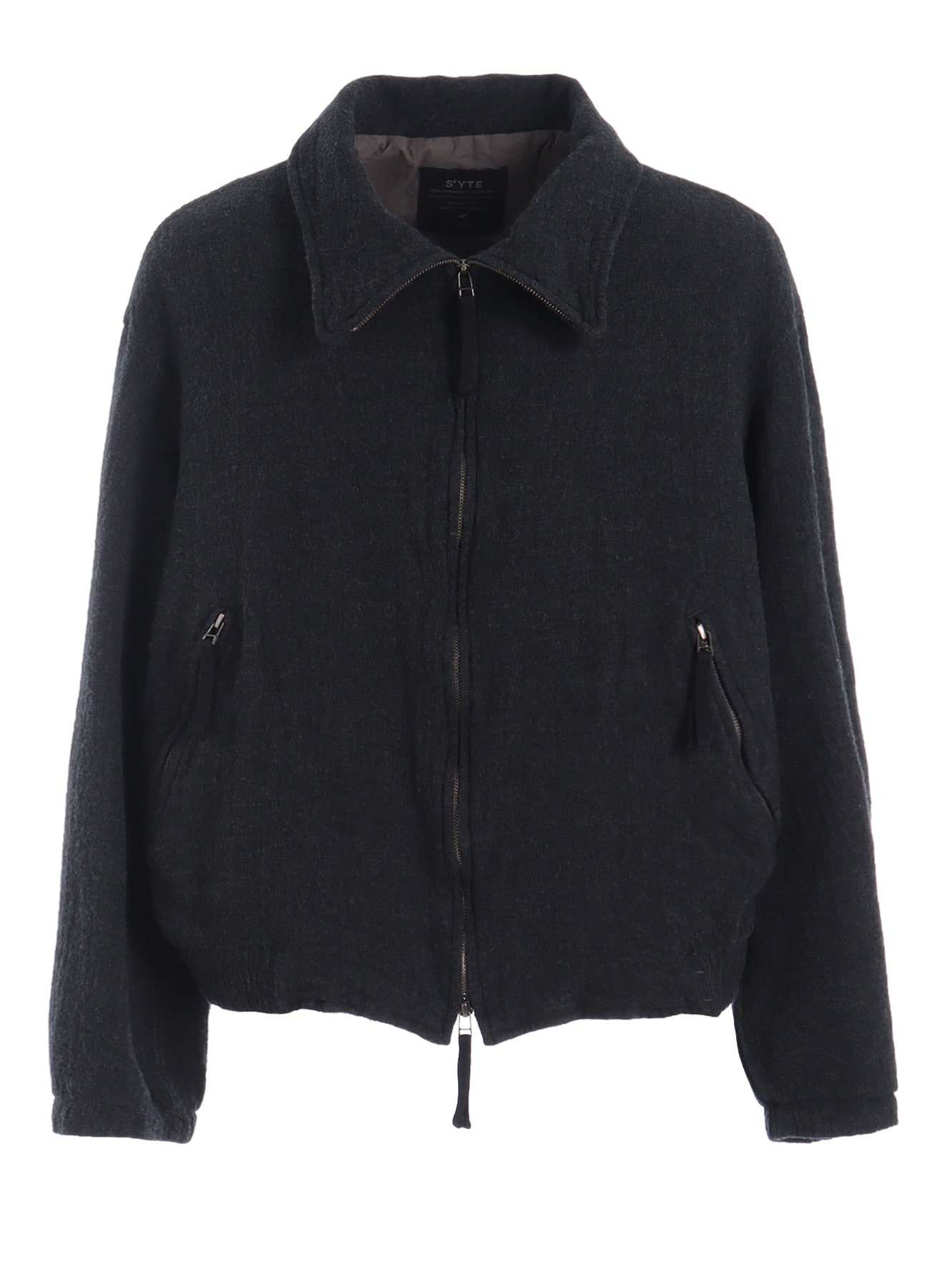 WOOL GAUZE ZIP-FRONT JACKET