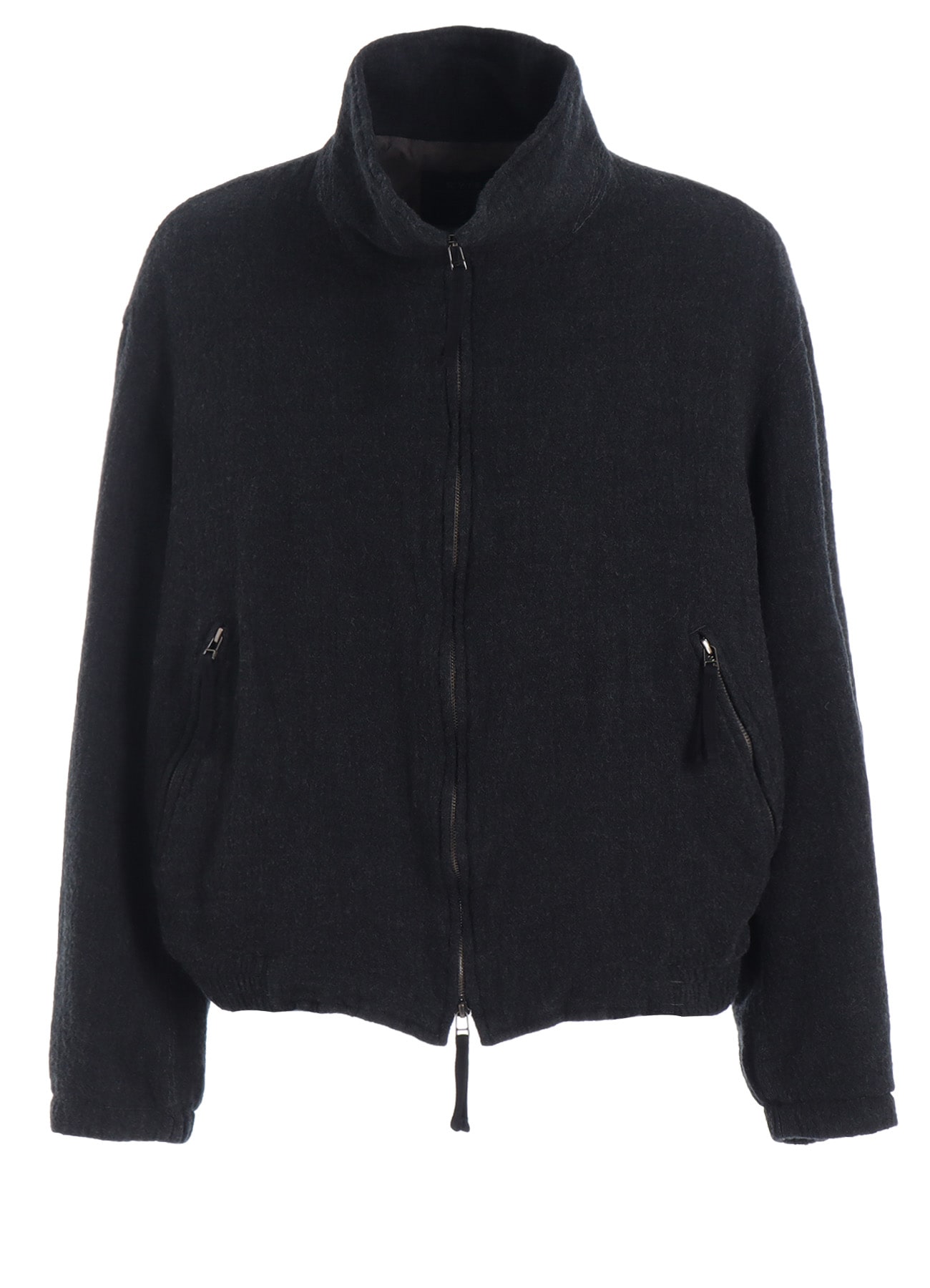 WOOL GAUZE ZIP-FRONT JACKET