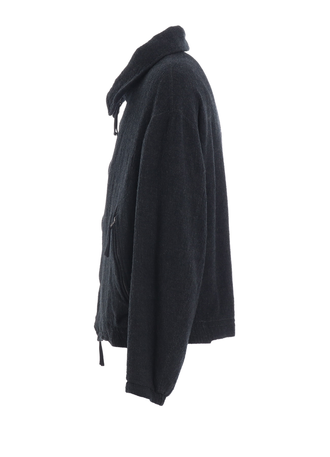 WOOL GAUZE ZIP-FRONT JACKET