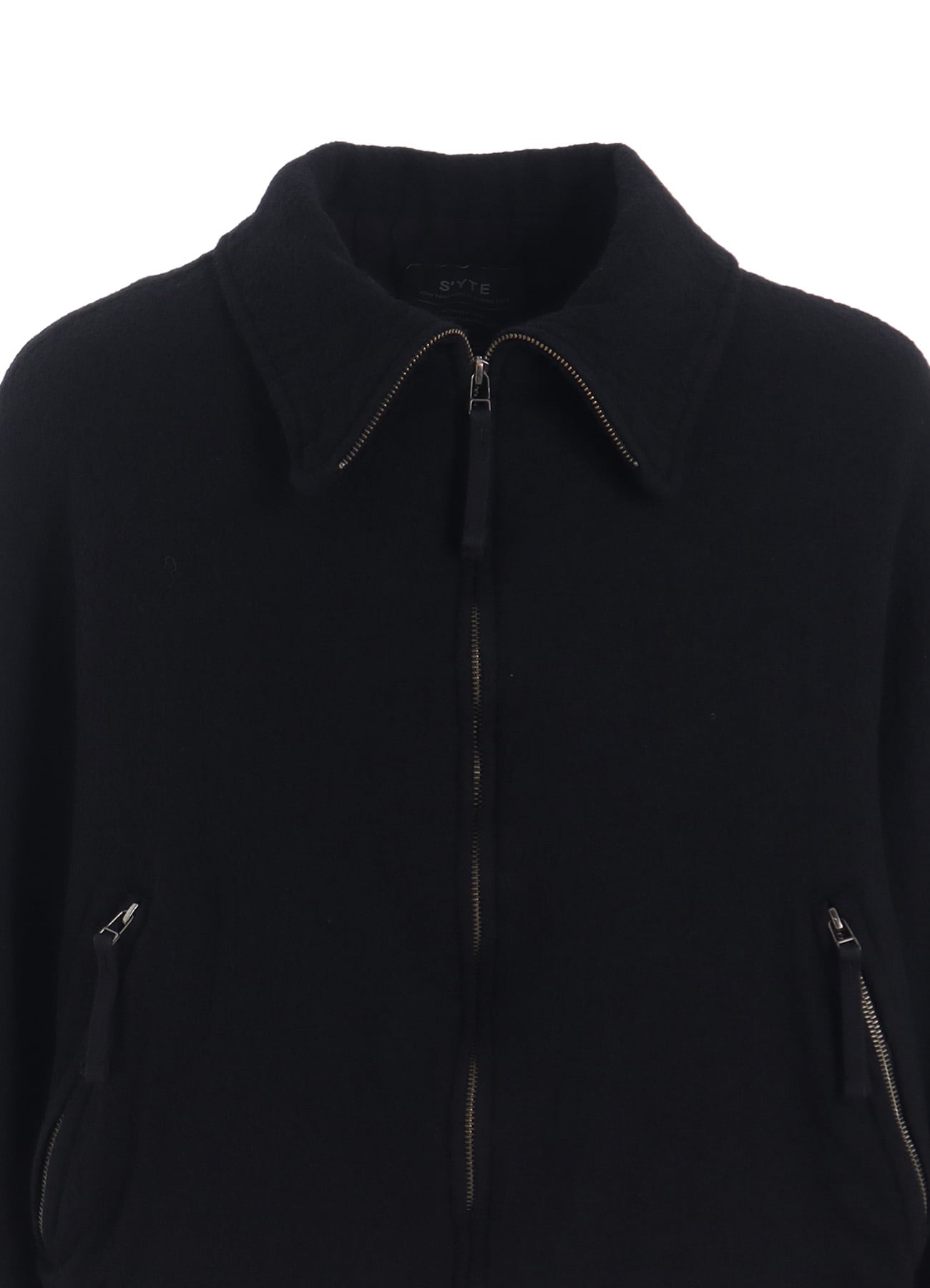 WOOL GAUZE ZIP-FRONT JACKET