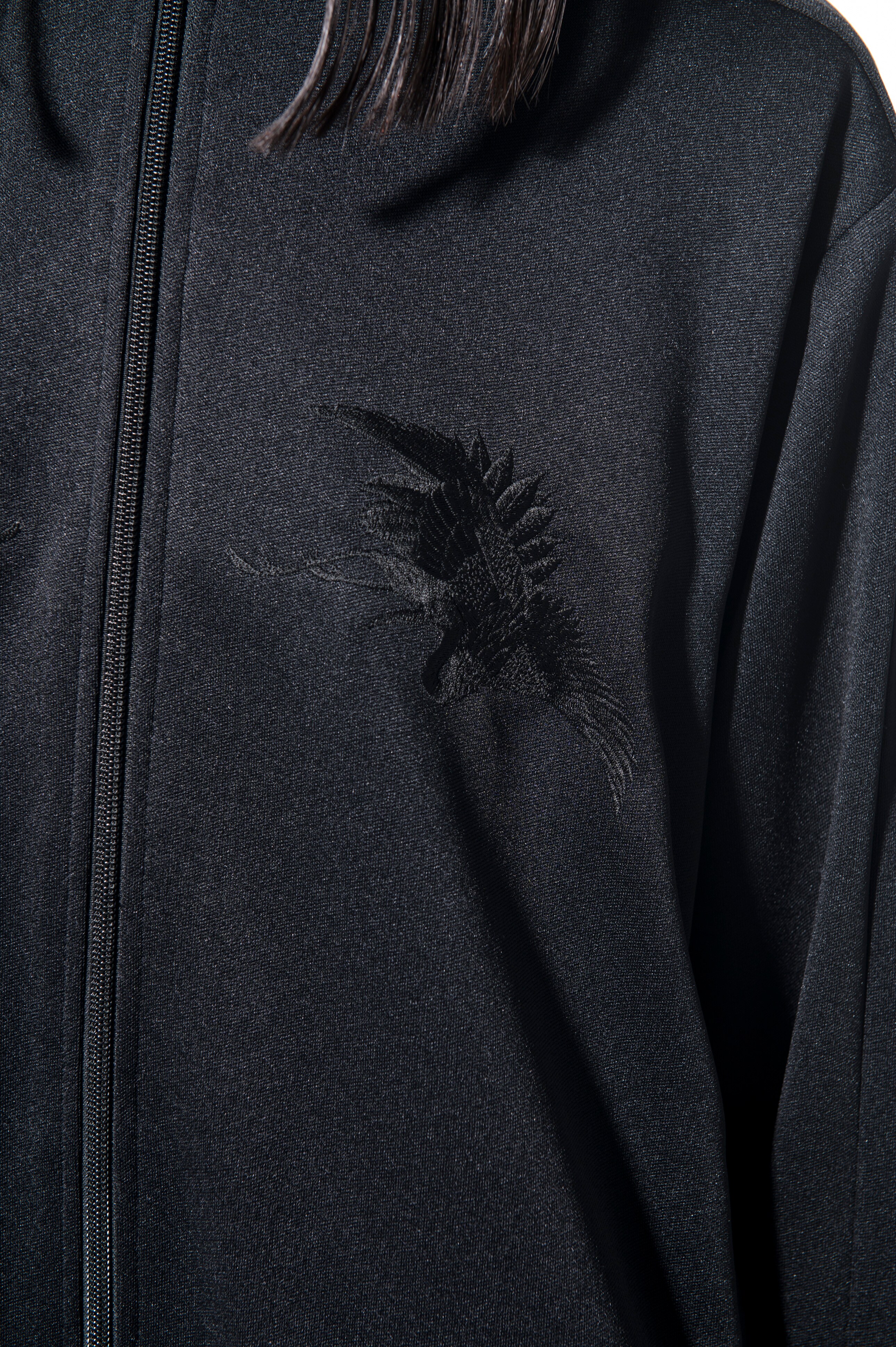Pe/Smooth Jersey Crane Embroidery Hem Rib Track Jacket