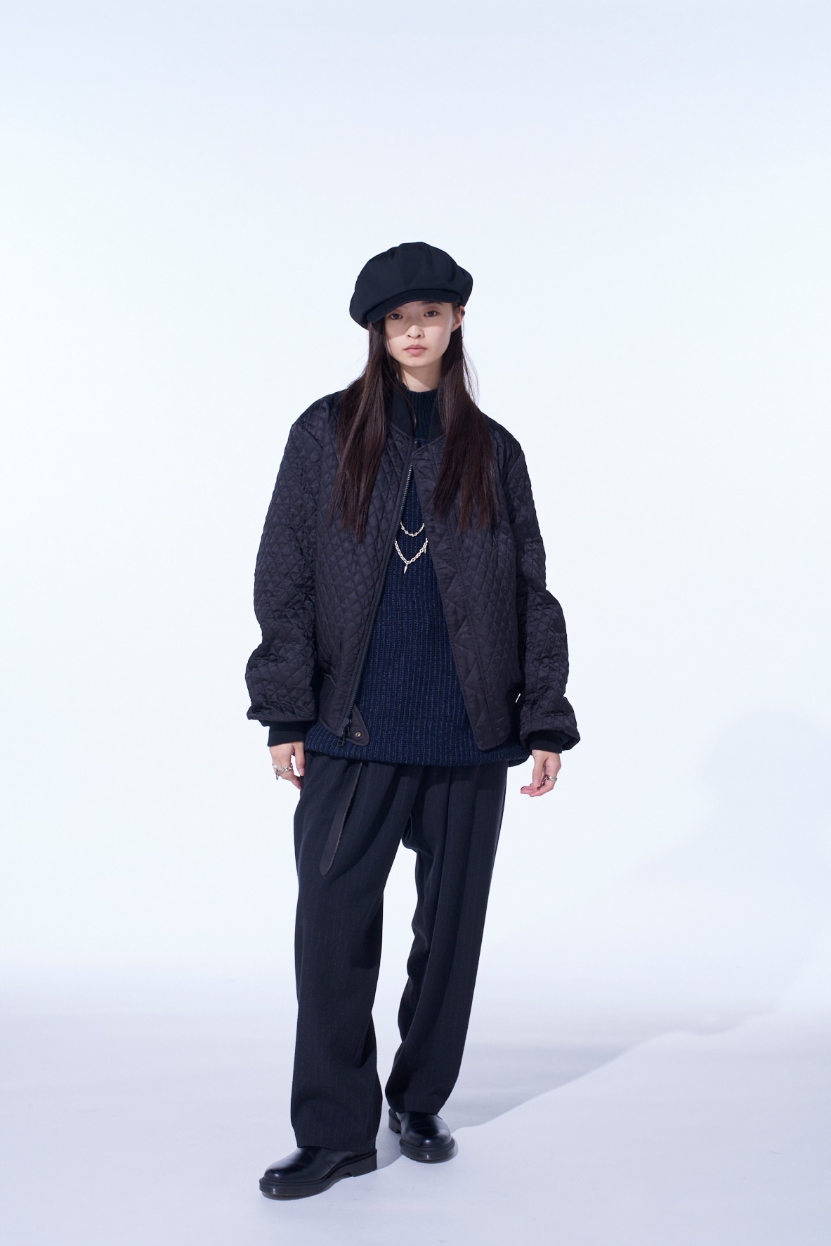 NYLON TWILL REVERSIBLE BOMBER JACKET