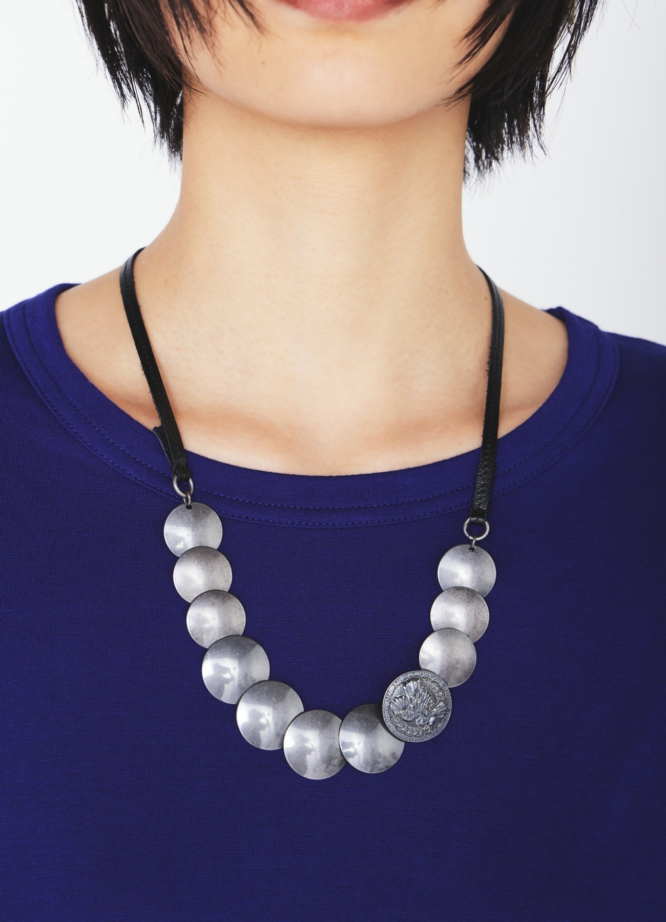 BRASS CONCHO NECKLACE