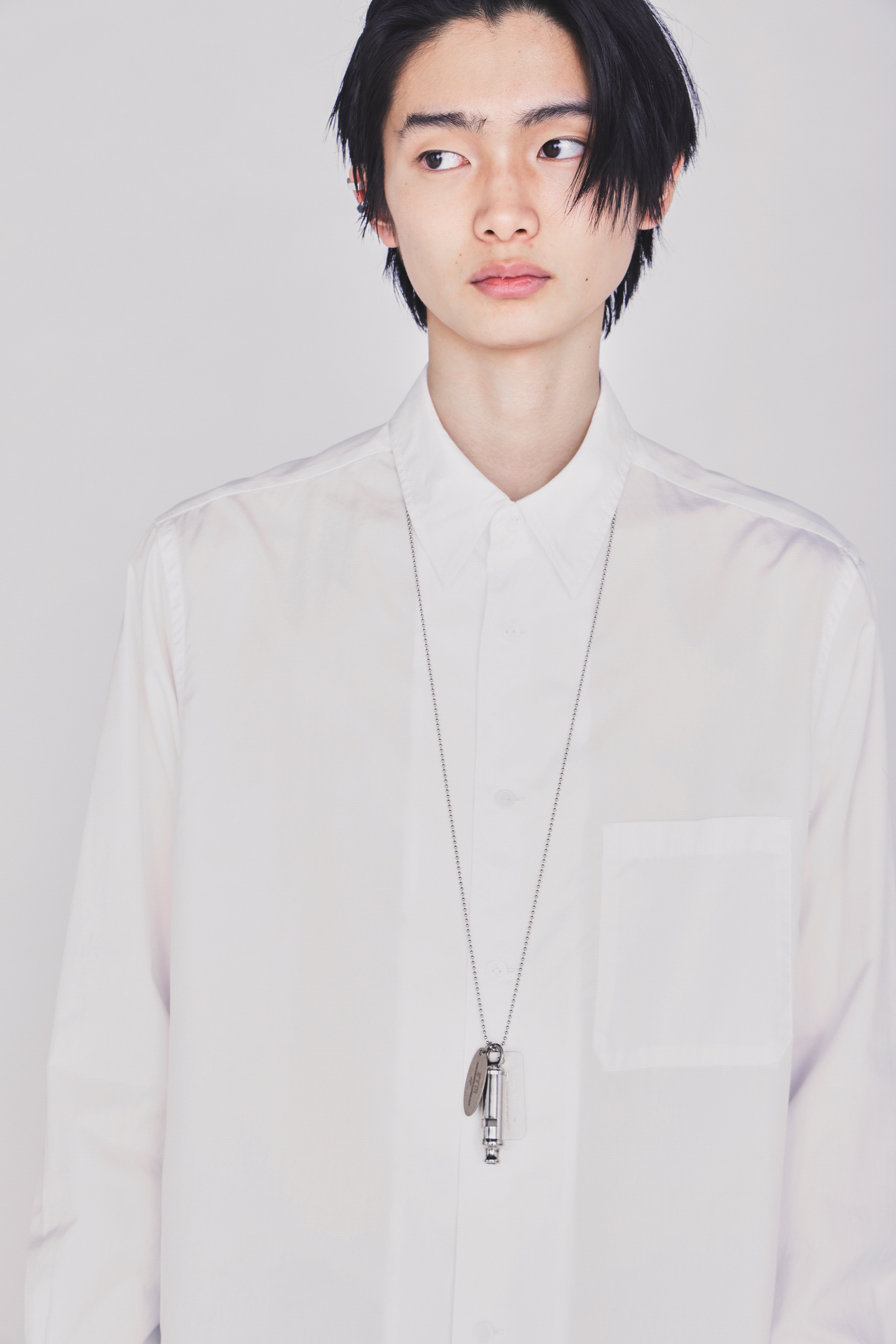 STAINLESS STEEL WHISTLE NECKLACE WITH BRASS TAG