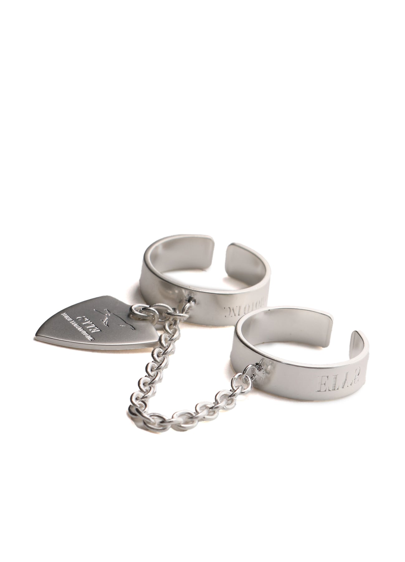 PICK ACCENT CHAIN-LINKED DOUBLE RING