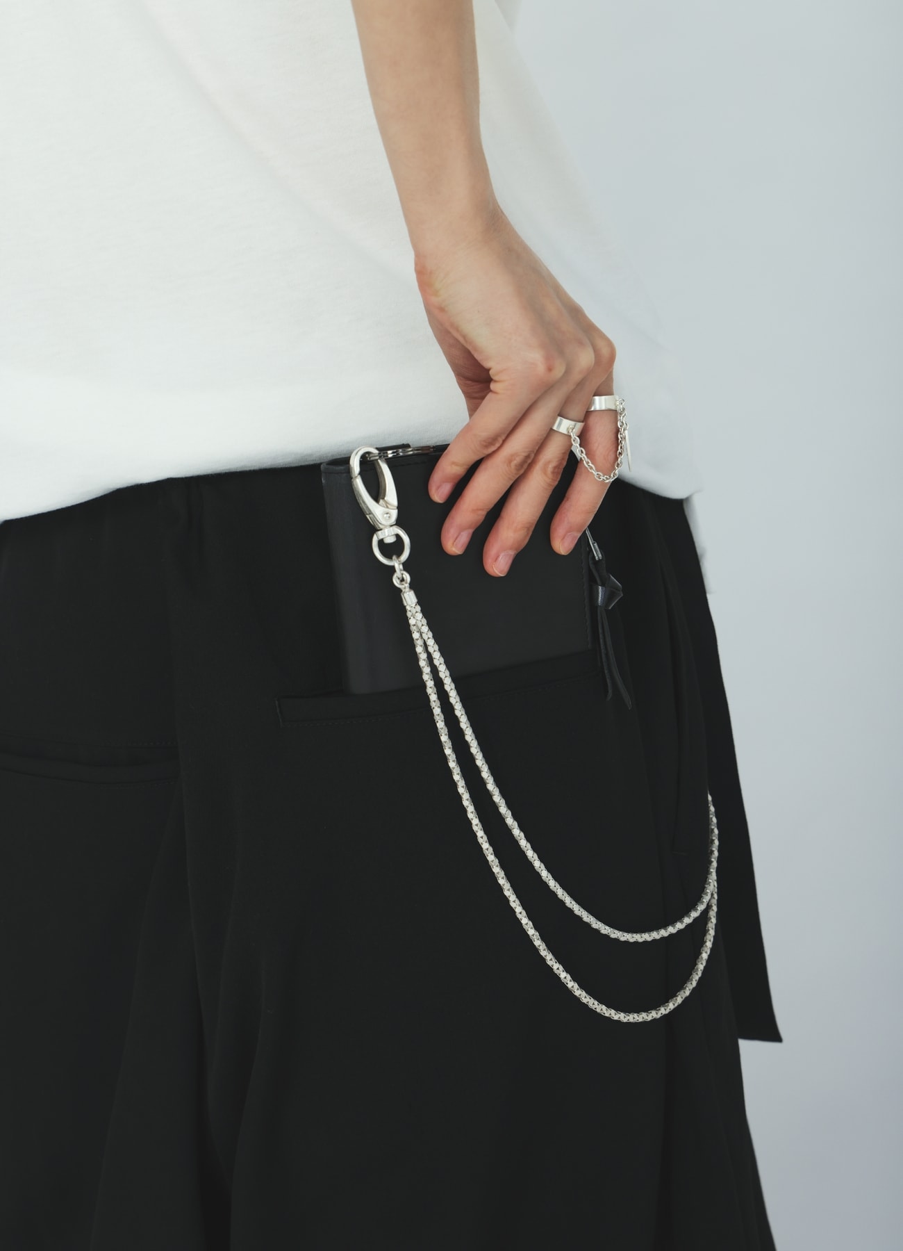 WOVEN KAGOME PATTERN WALLET CHAIN