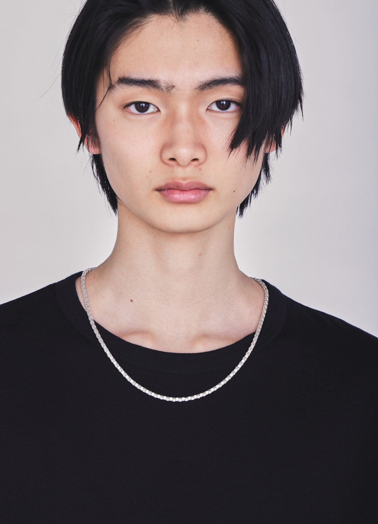 WOVEN KAGOME PATTERN CHAIN NECKLACE