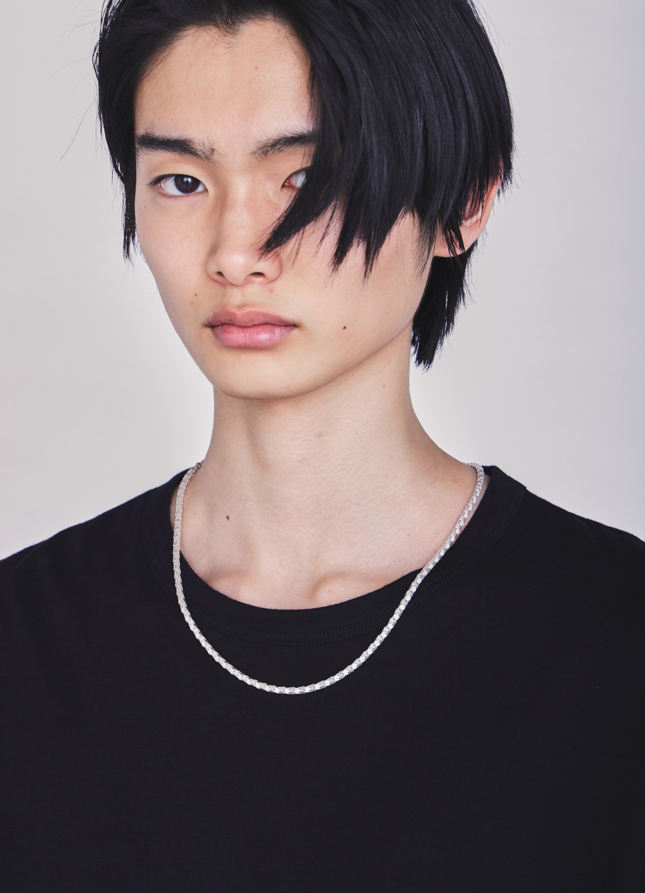 WOVEN KAGOME PATTERN CHAIN NECKLACE