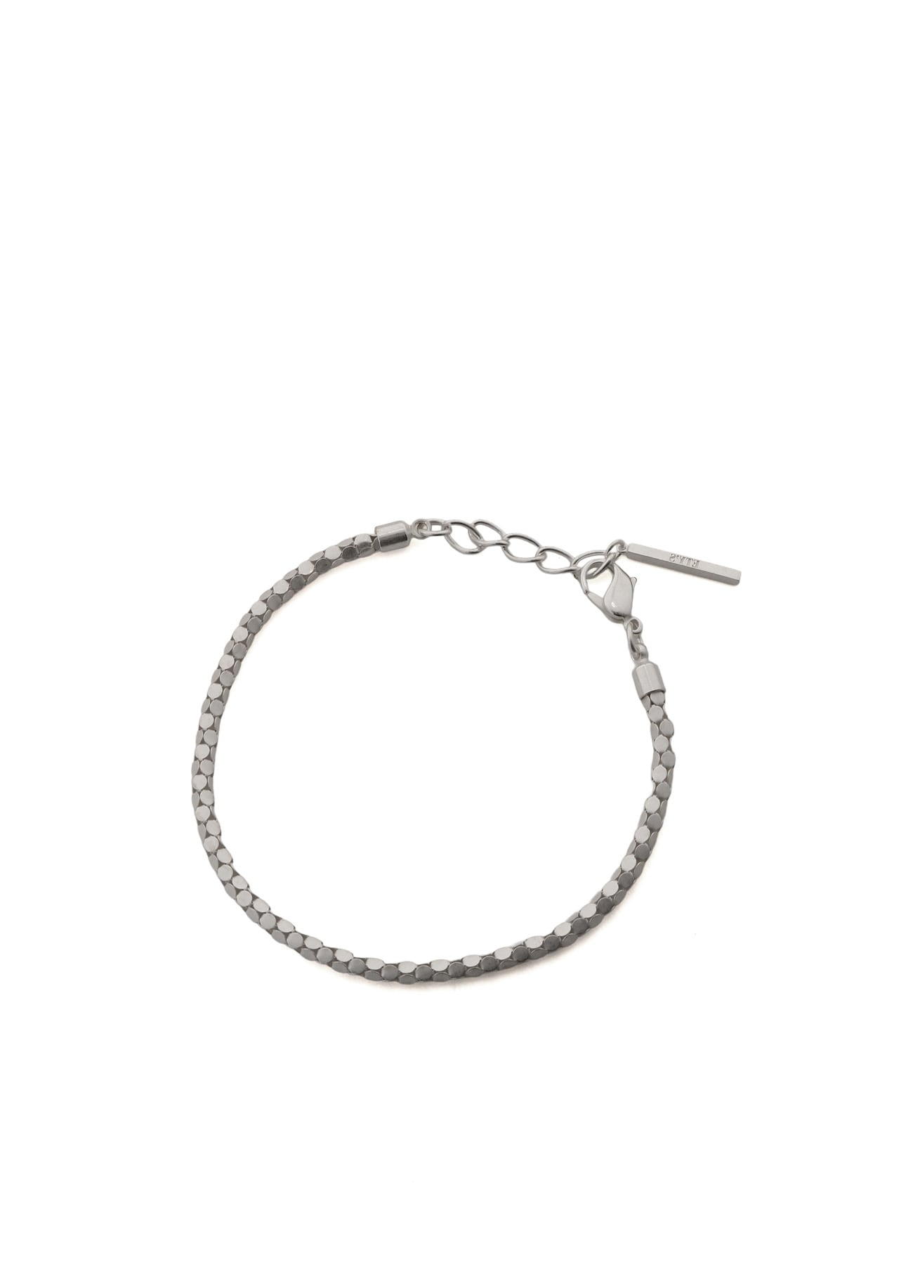 WOVEN KAGOME PATTERN CHAIN BRACELET