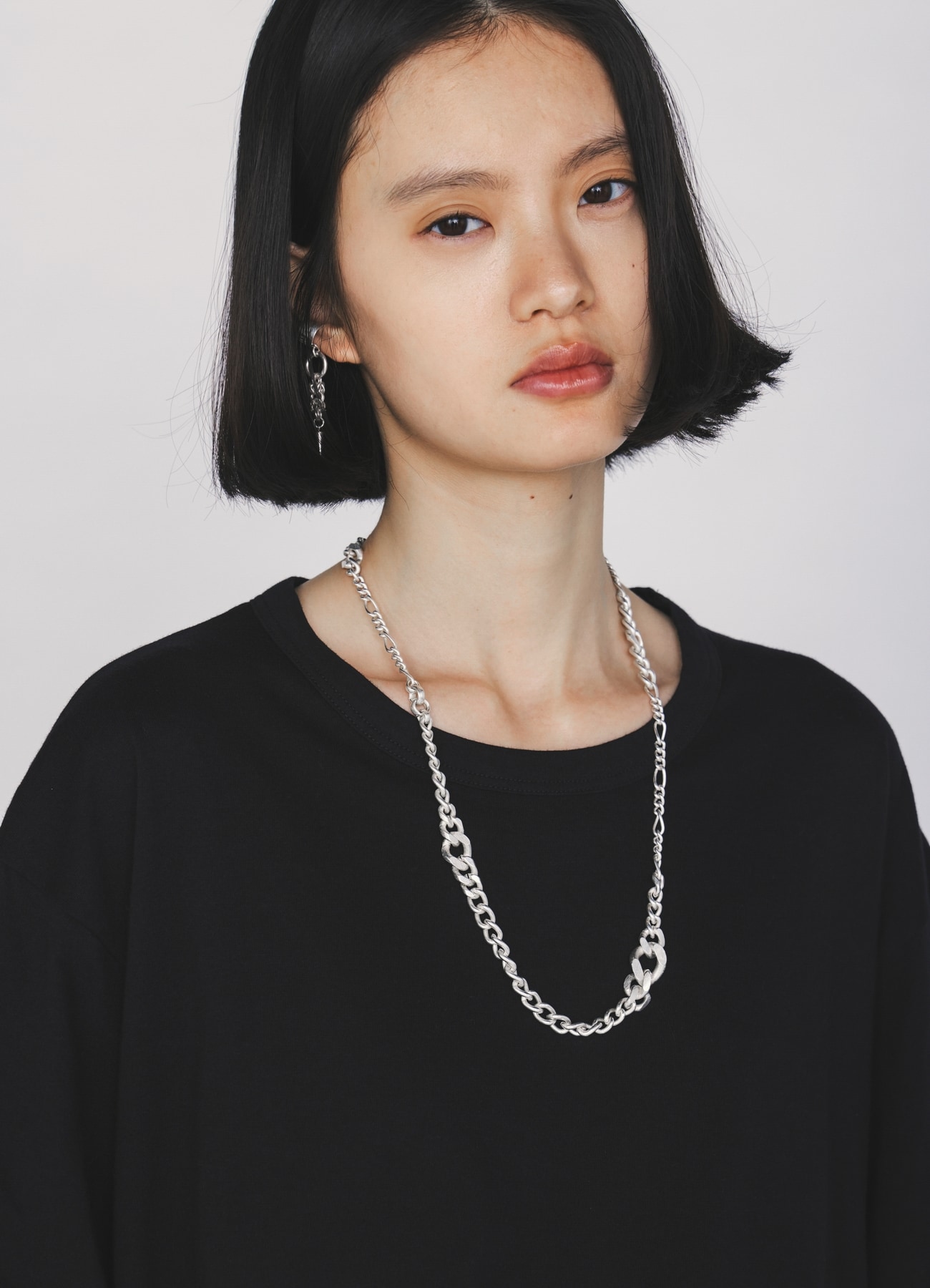 BRASS MIXED-CHAIN NECKLACE