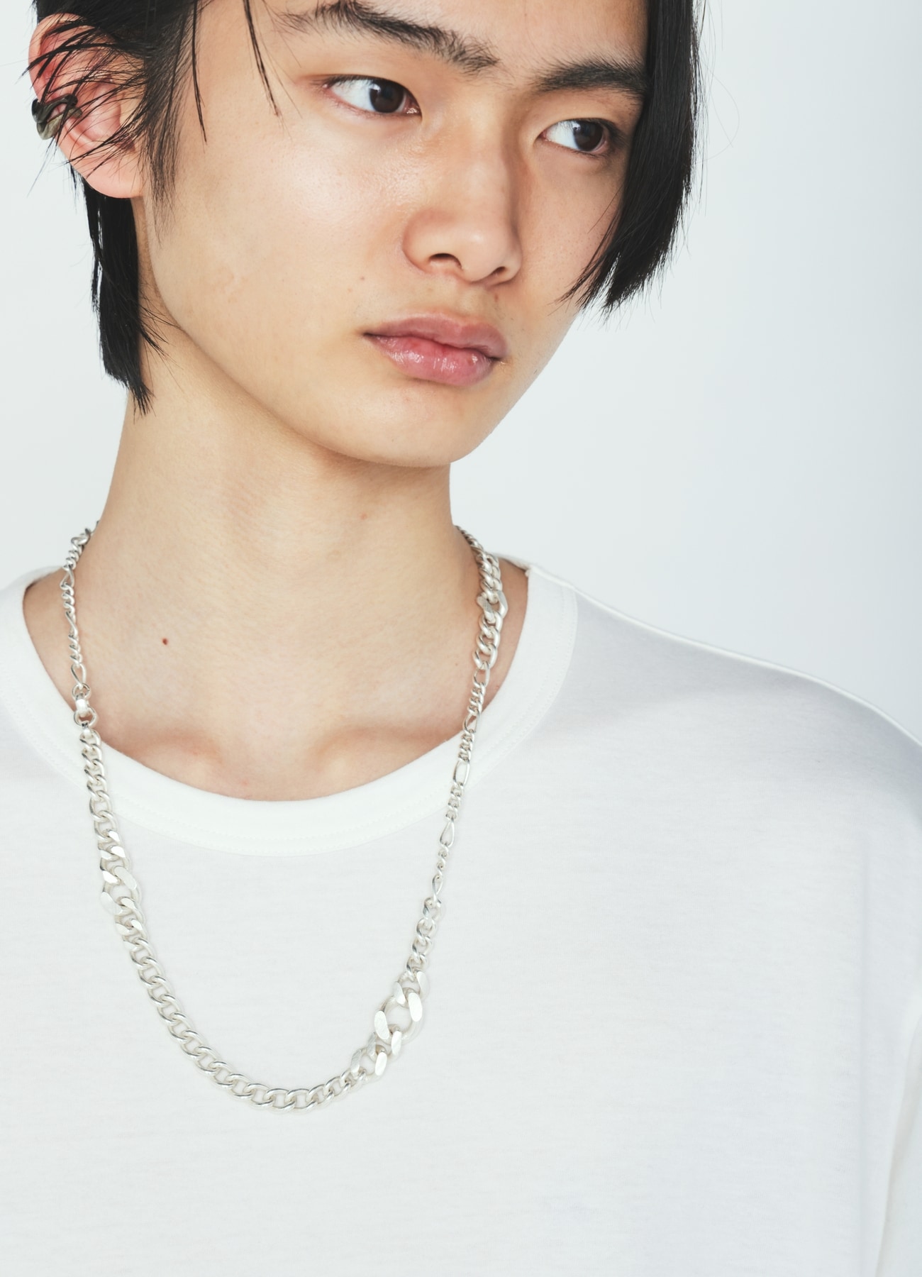 BRASS MIXED-CHAIN NECKLACE