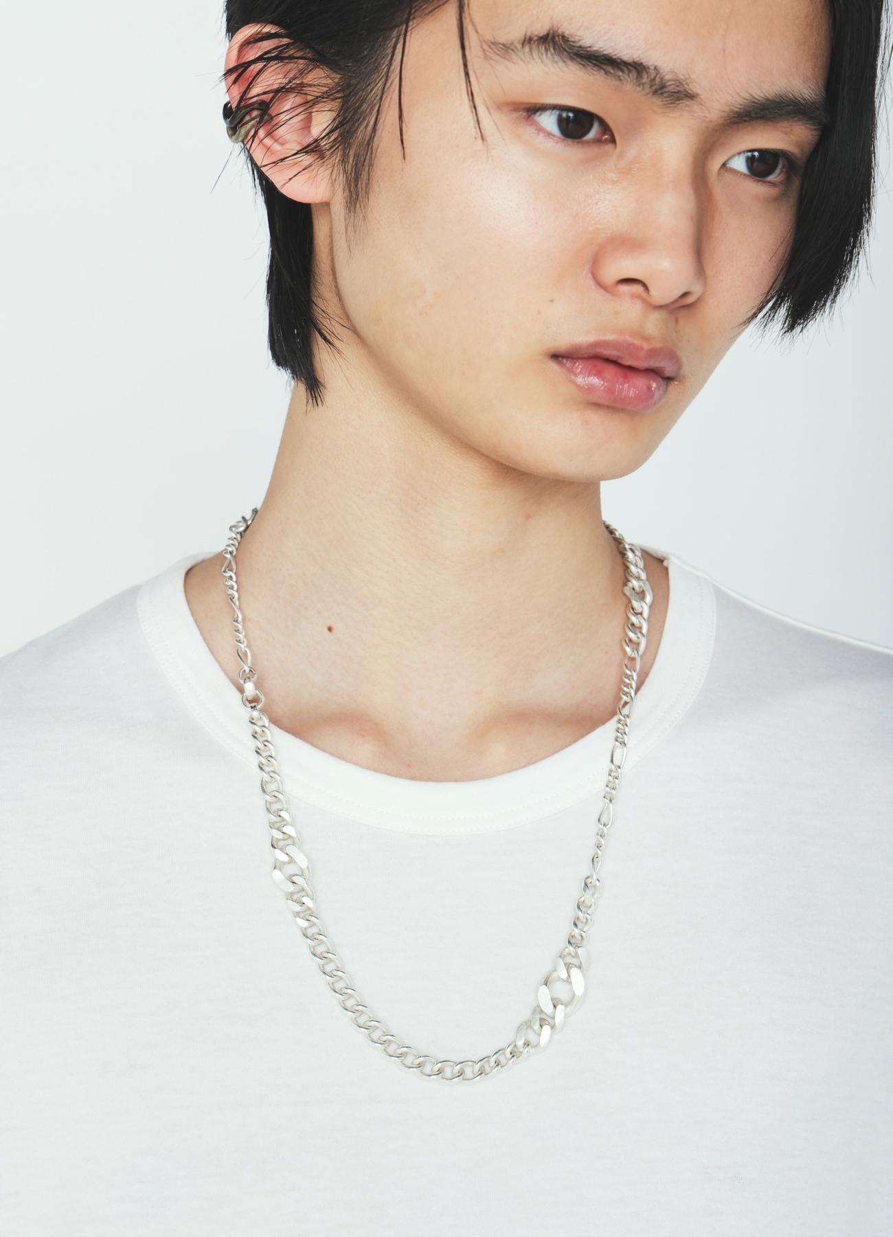 BRASS MIXED-CHAIN NECKLACE