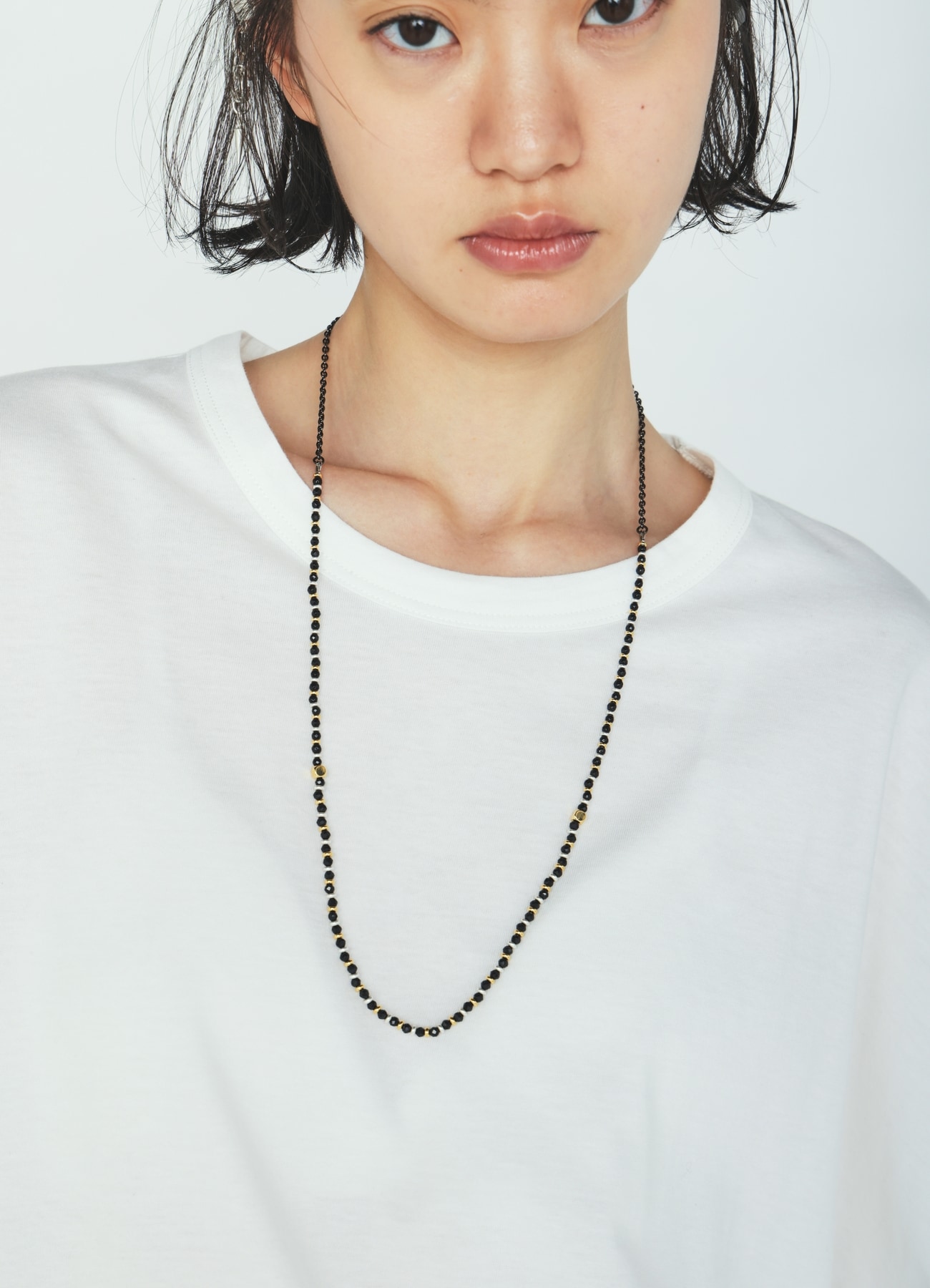 BRASS ONYX CHAIN NECKLACE