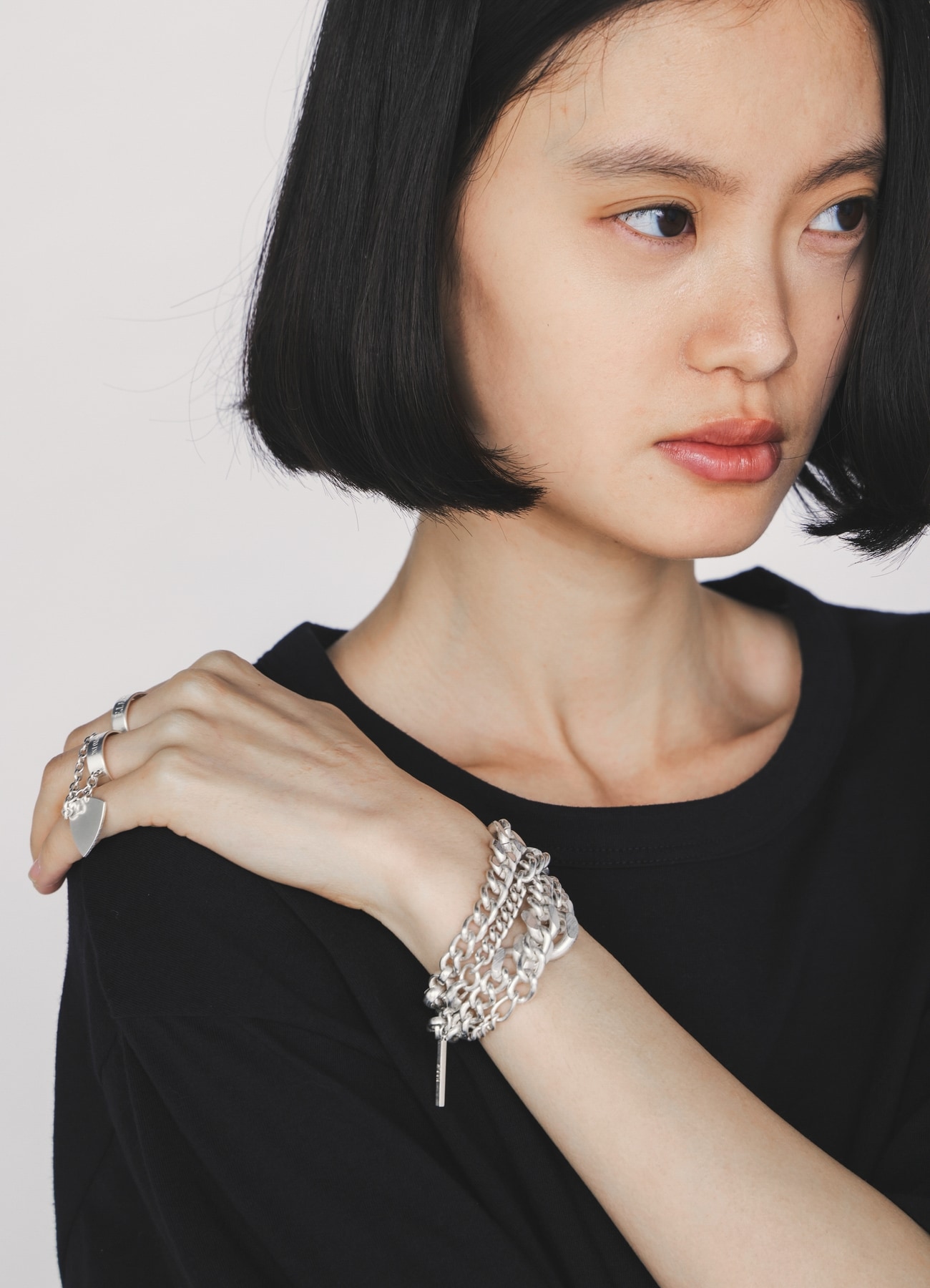 BRASS 4-ROW CHAIN BRACELET