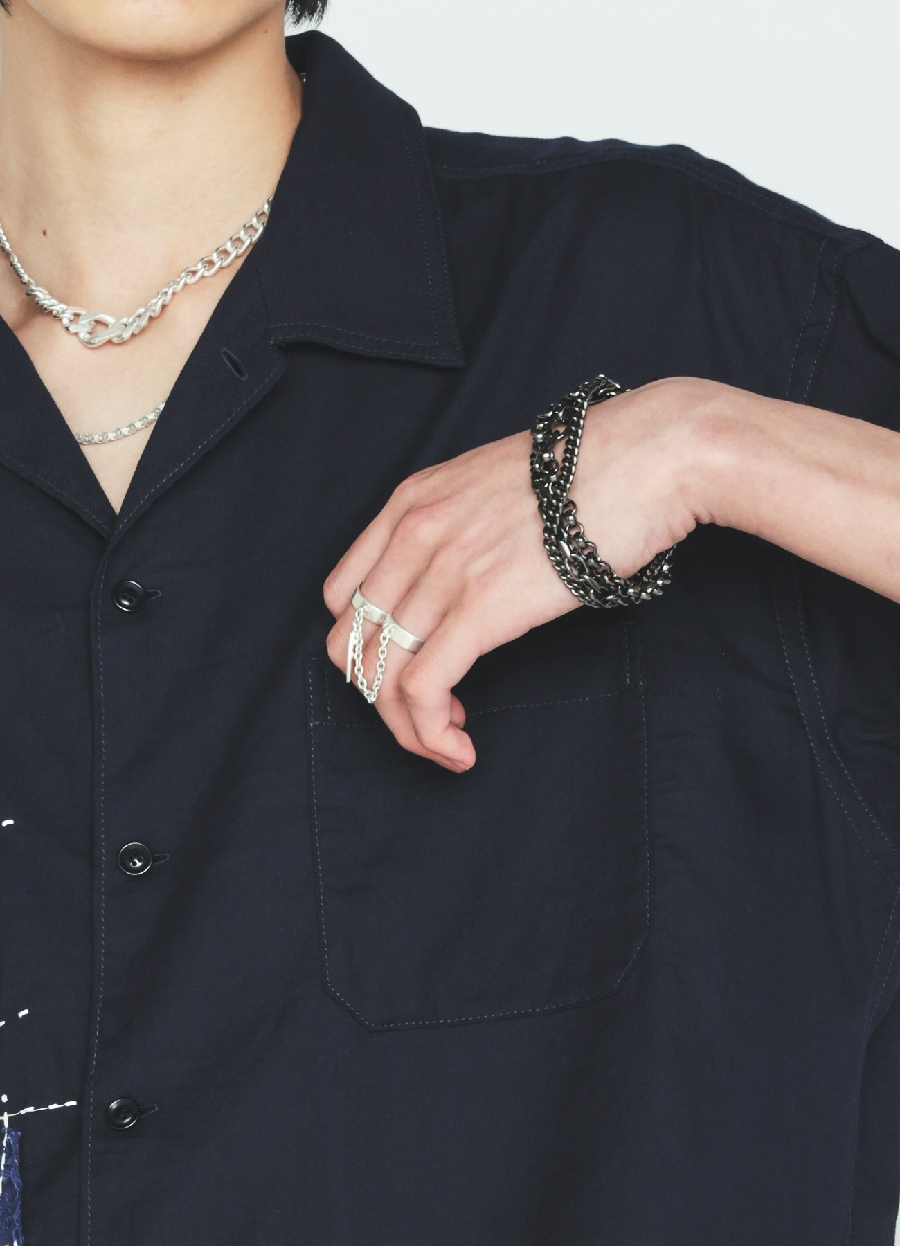 BRASS 4-ROW CHAIN BRACELET