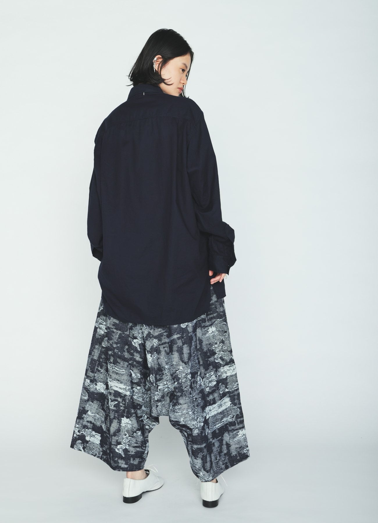 ORGANIC COTTON WASHER REGULAR SHIRT WITH SASHIKO EMBROIDERY