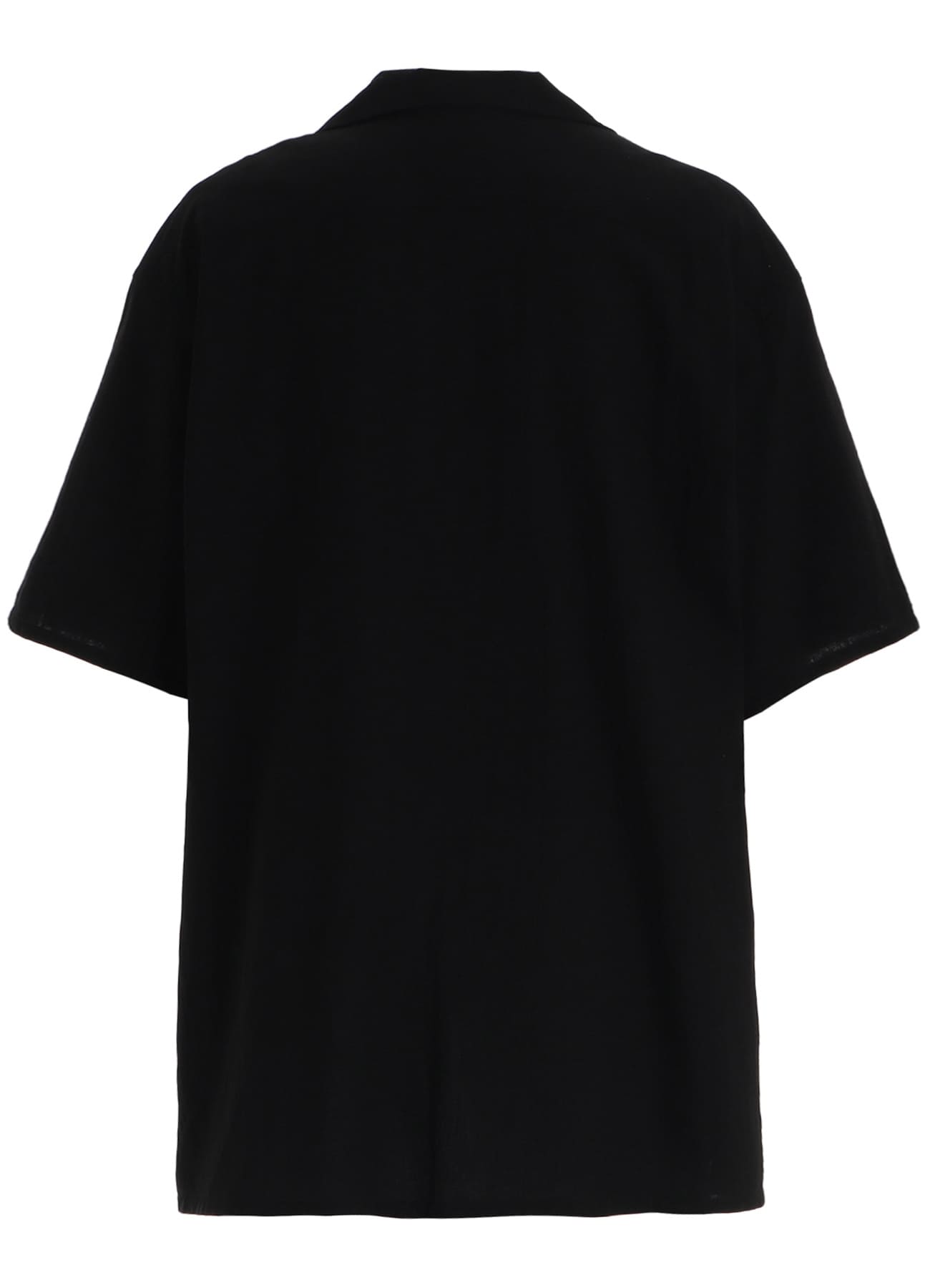 Cotton-Linen Poplin OPEN COLLAR SHORT-SLEEVE SHIRT