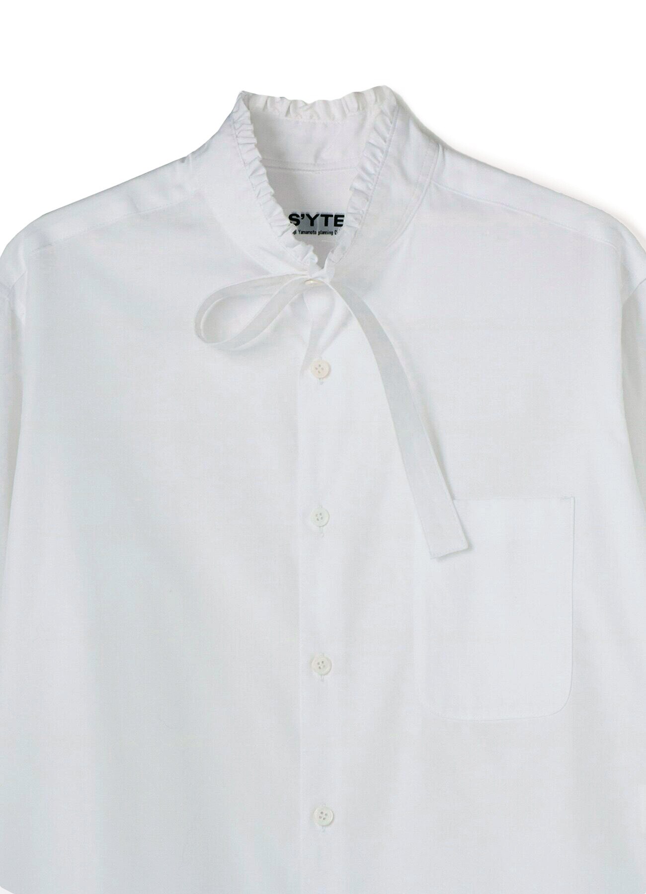 100/2 Broad Frill Stand Collar Shirt
