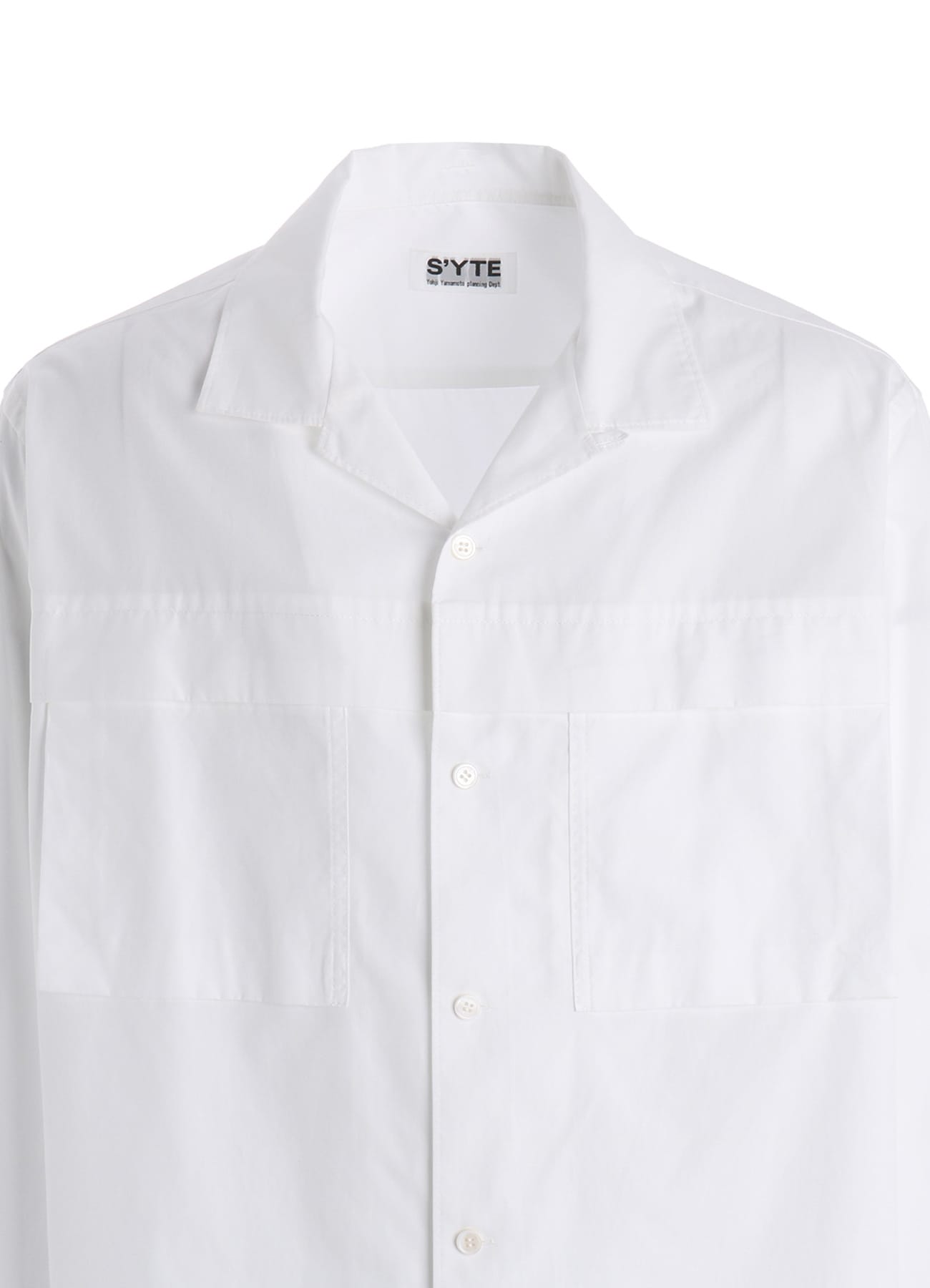 100/2 COTTON BROAD FLOATING POCKETS OPEN COLLAR SHIRT