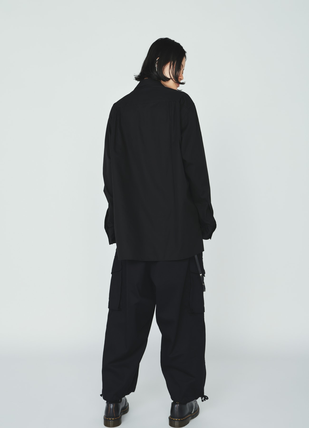 100/2 COTTON BROAD FLOATING POCKETS OPEN COLLAR SHIRT