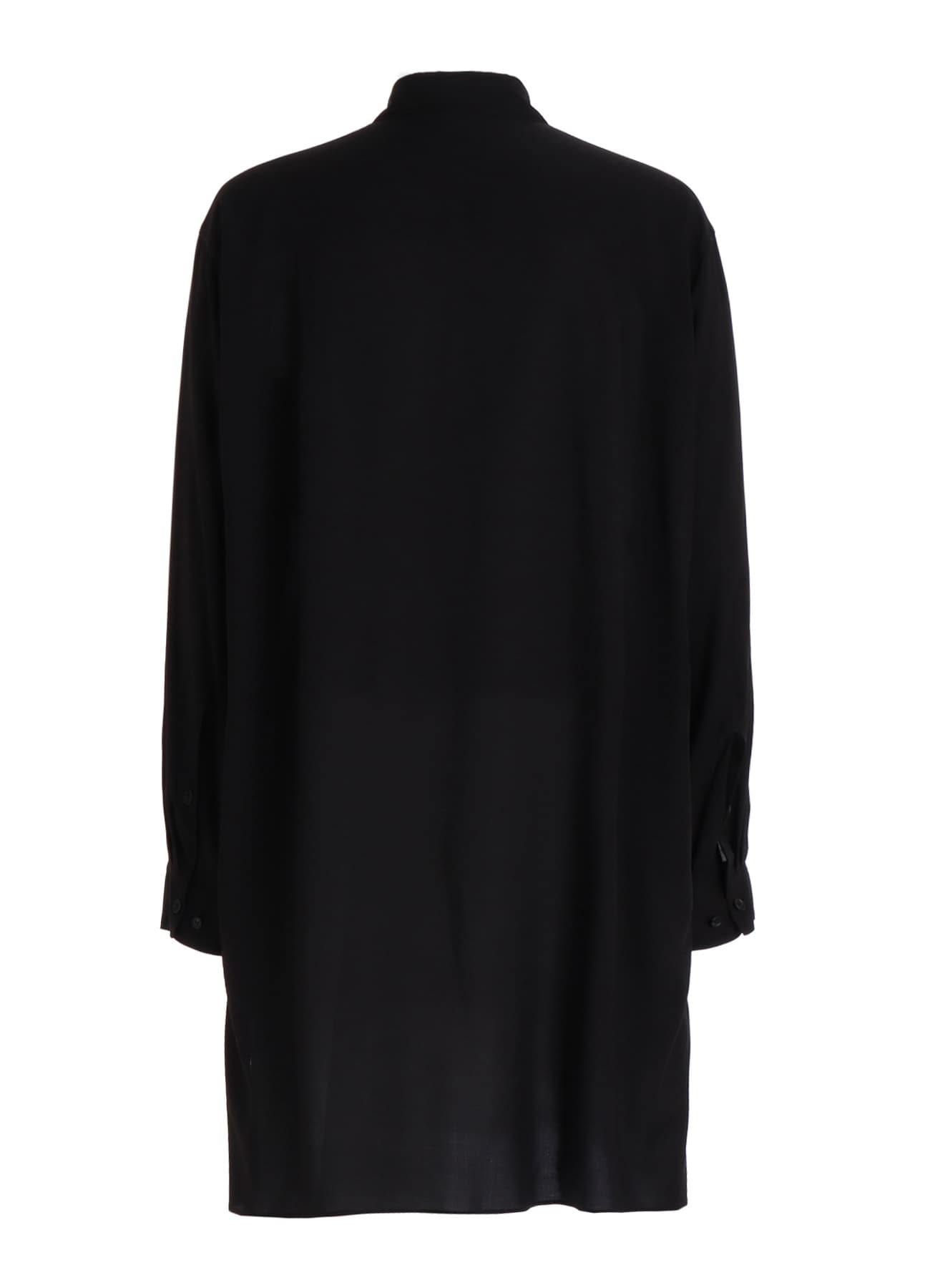 RAYON “Y” LETTER AND RED FLOWER PRINT LAYERED-COLLAR SHIRT