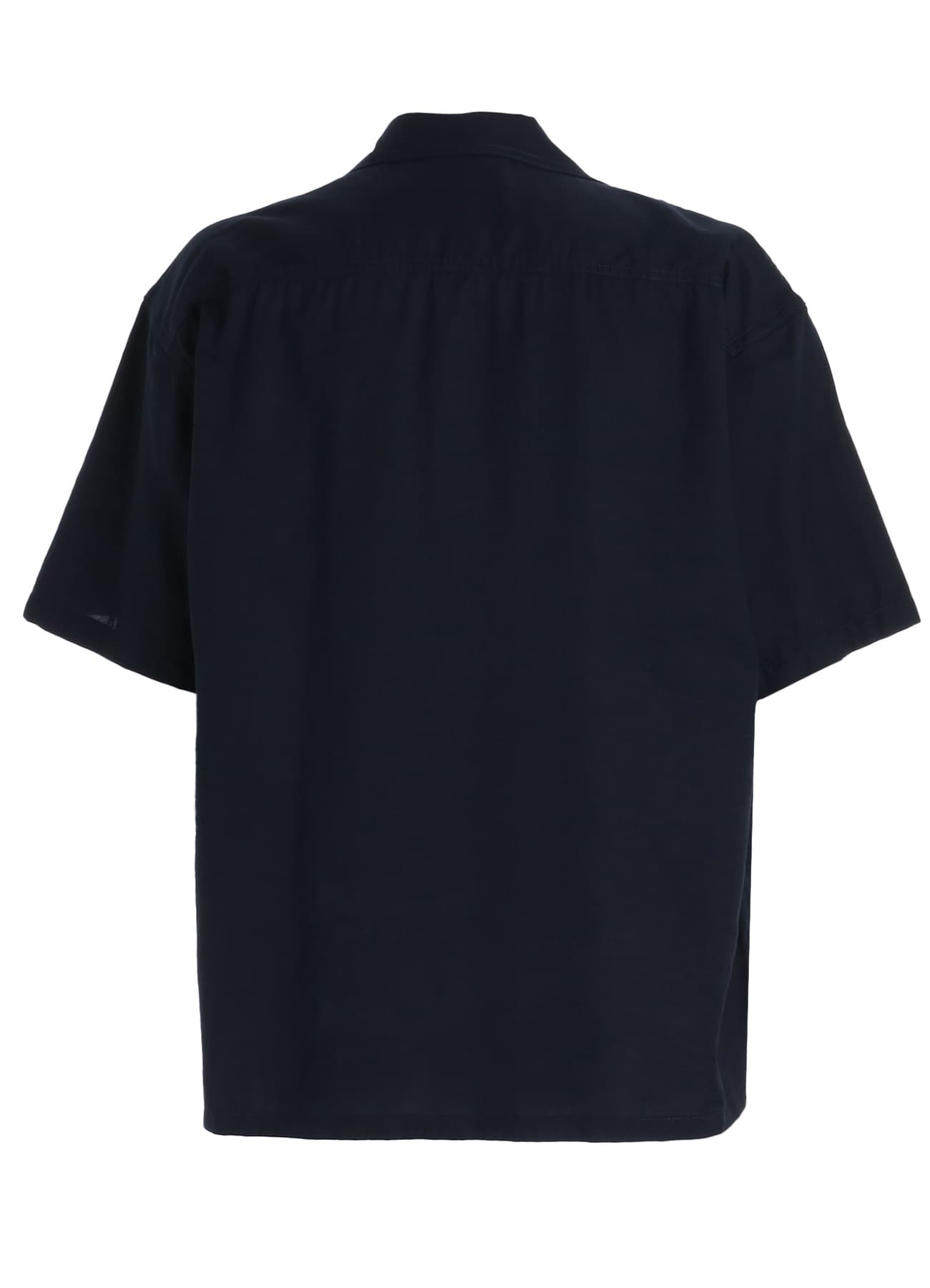 ORGANIC COTTON WASHER SHORT-SLEEVE SHIRT WITH SASHIKO EMBROIDERY