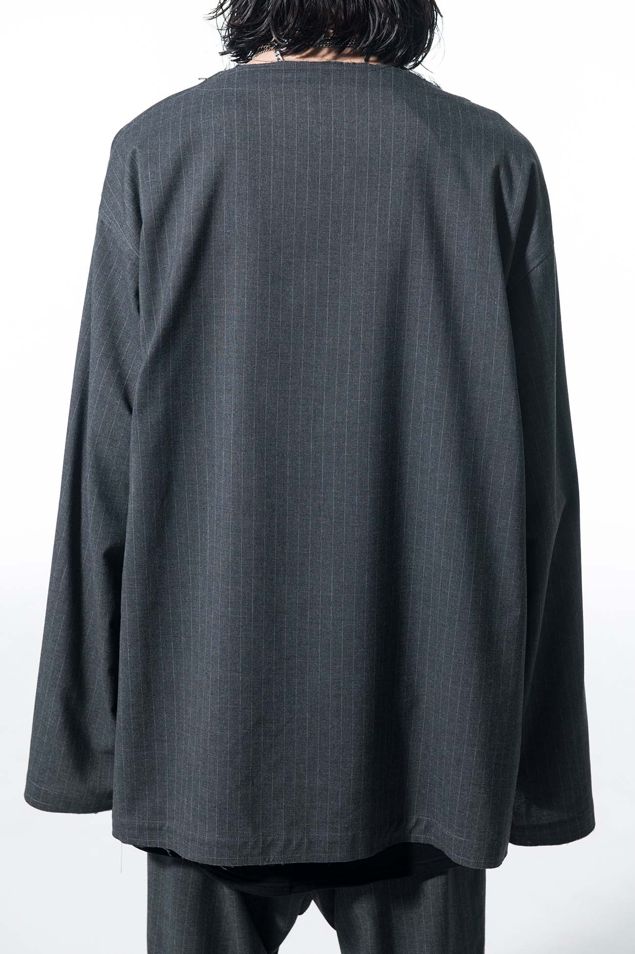 Pe/Rayon Tropical Pinstripe Bondage Muslin Shirt