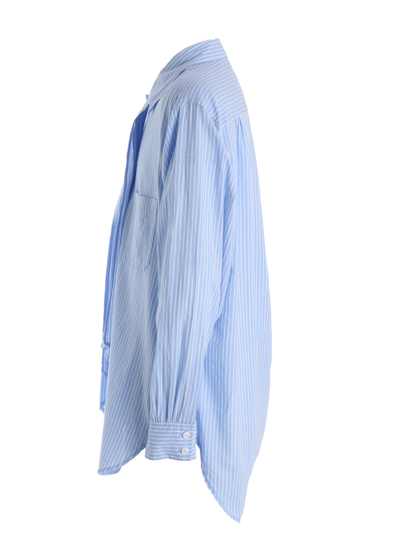 COTTON STRIPED HEAD IN HANDS PRINT RIBON SHIRT