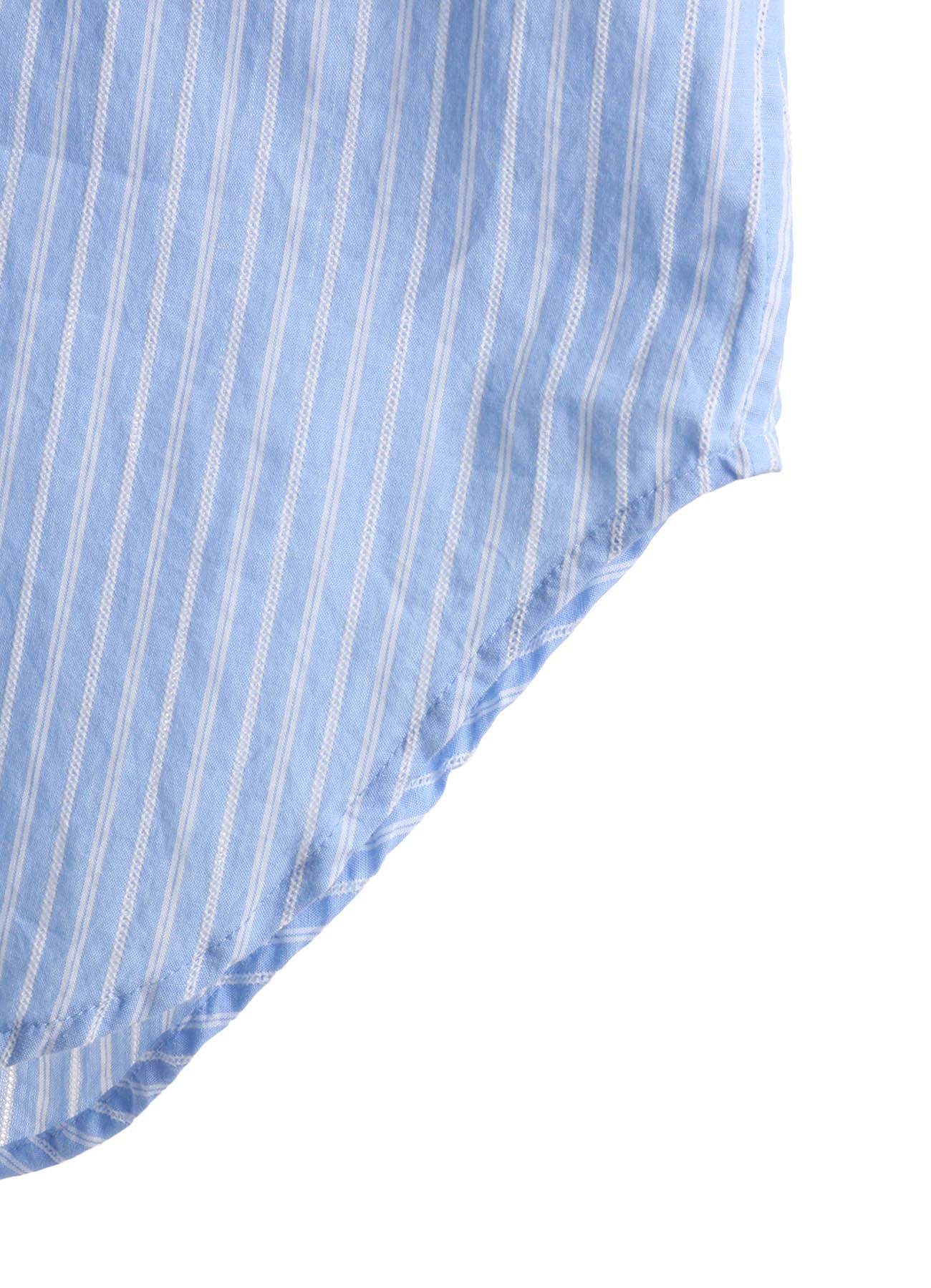 COTTON STRIPED HEAD IN HANDS PRINT RIBON SHIRT