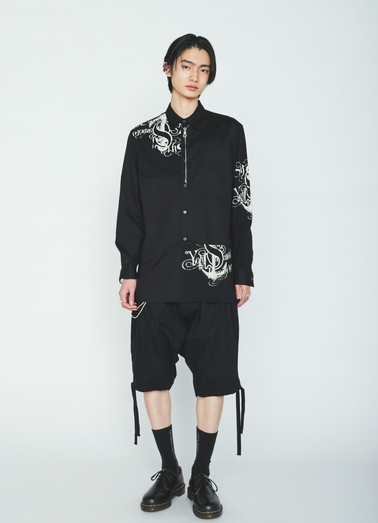 PRINTED PATCHWORK COTTON JERSEY REGULAR SHIRT