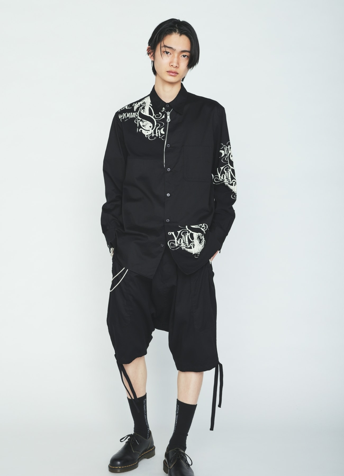 PRINTED PATCHWORK COTTON JERSEY REGULAR SHIRT