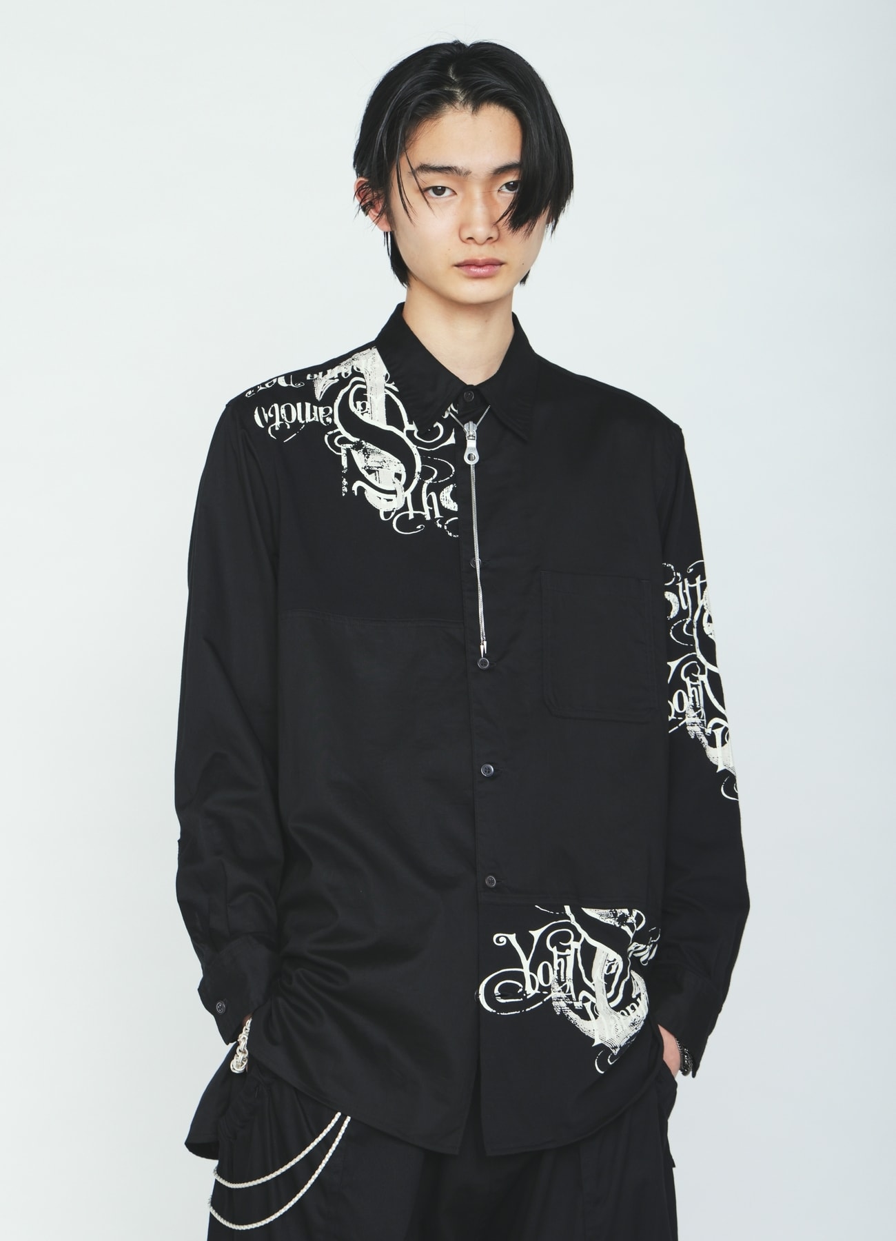 PRINTED PATCHWORK COTTON JERSEY REGULAR SHIRT