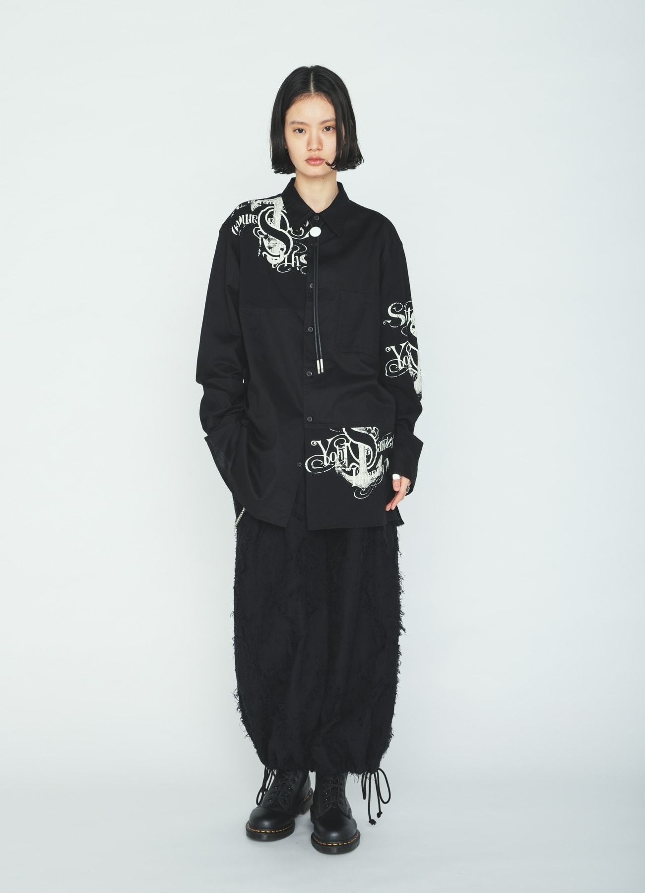 PRINTED PATCHWORK COTTON JERSEY REGULAR SHIRT