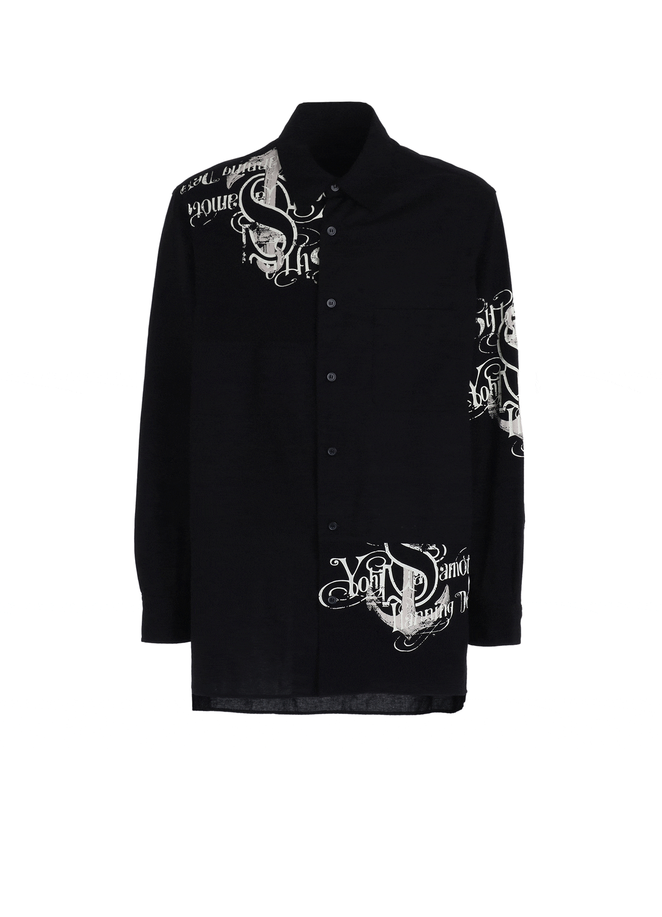 PRINTED PATCHWORK COTTON JERSEY REGULAR SHIRT