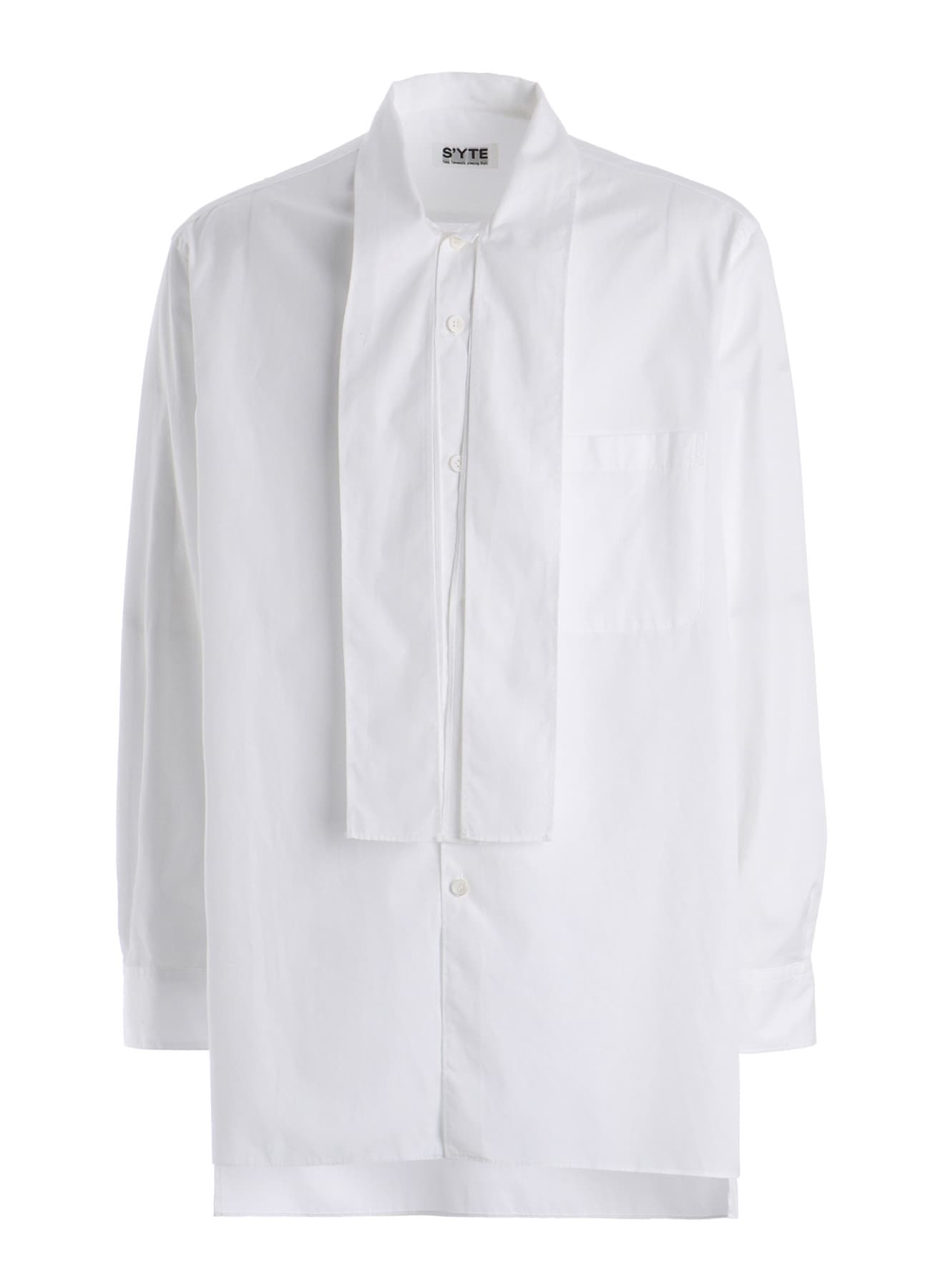 100/2 COTTON BROAD DRAPE-COLLAR SHIRT