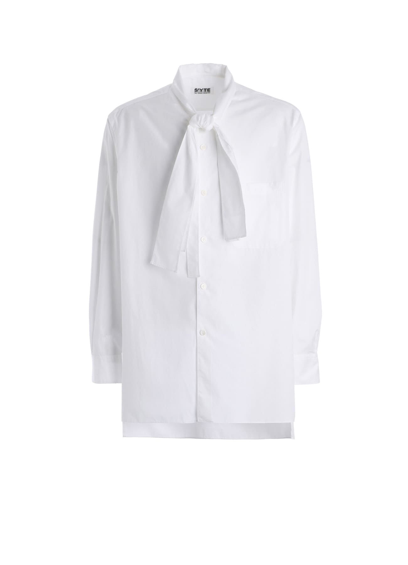 100/2 COTTON BROAD DRAPE-COLLAR SHIRT