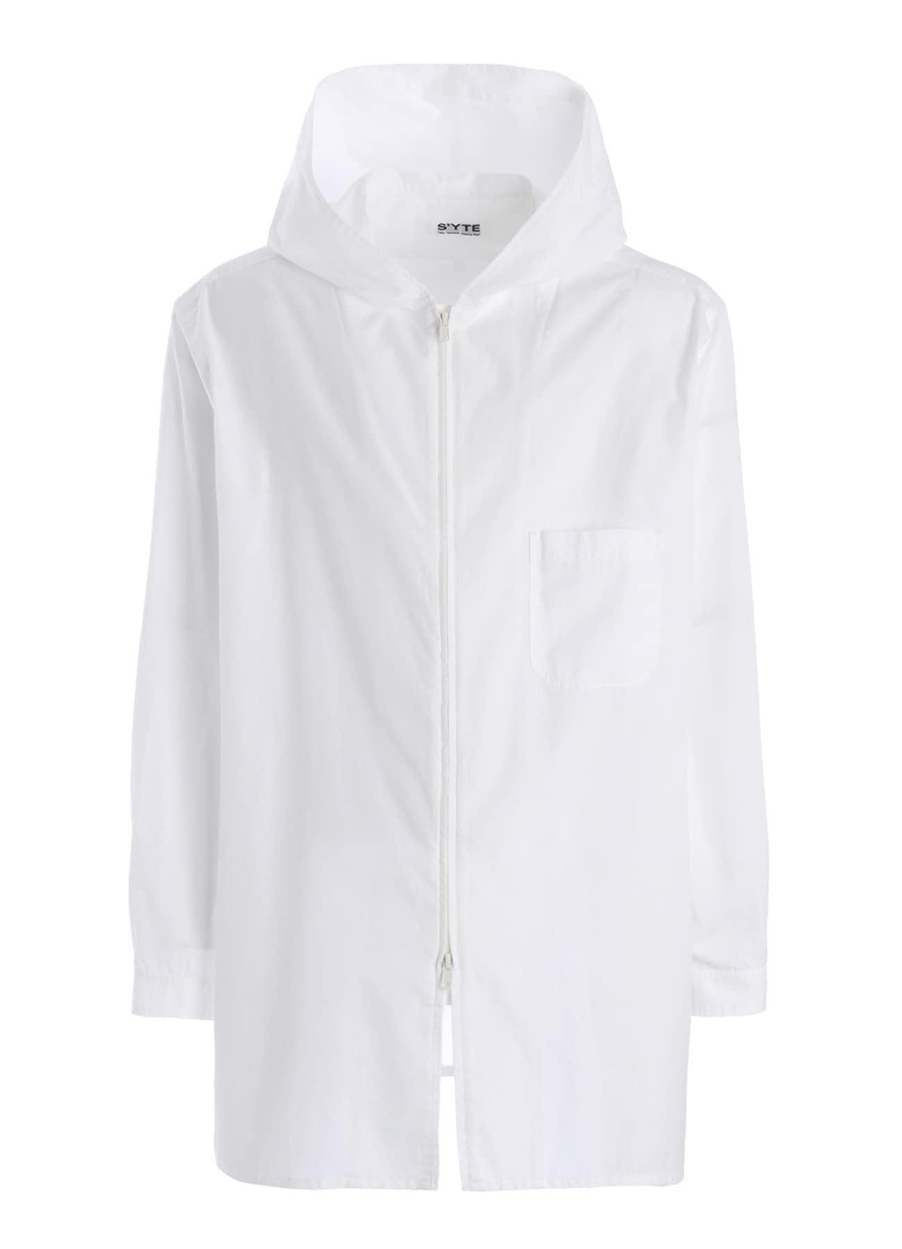 100/2 COTTON BROAD ZIP-UP HOODED SHIRT