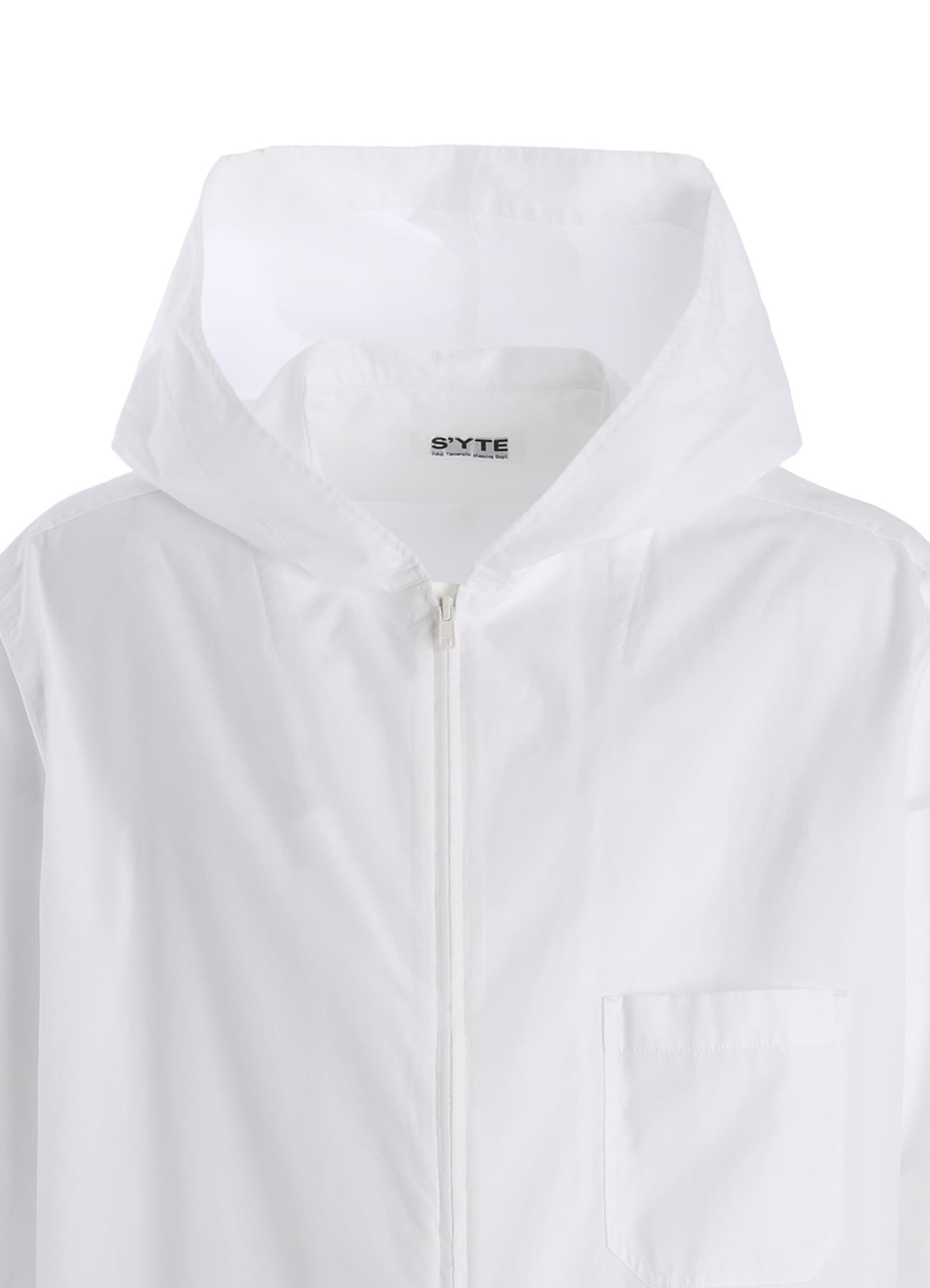 100/2 COTTON BROAD ZIP-UP HOODED SHIRT