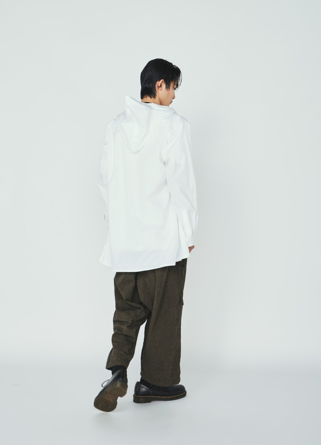 100/2 COTTON BROAD ZIP-UP HOODED SHIRT