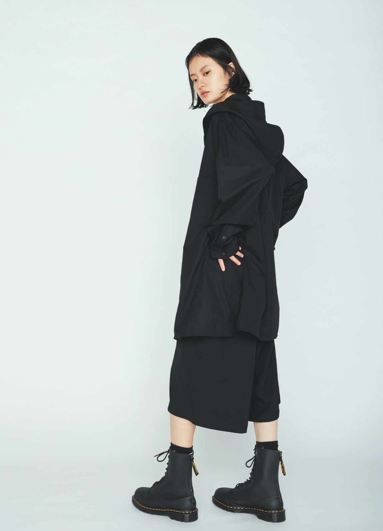 100/2 COTTON BROAD ZIP-UP HOODED SHIRT