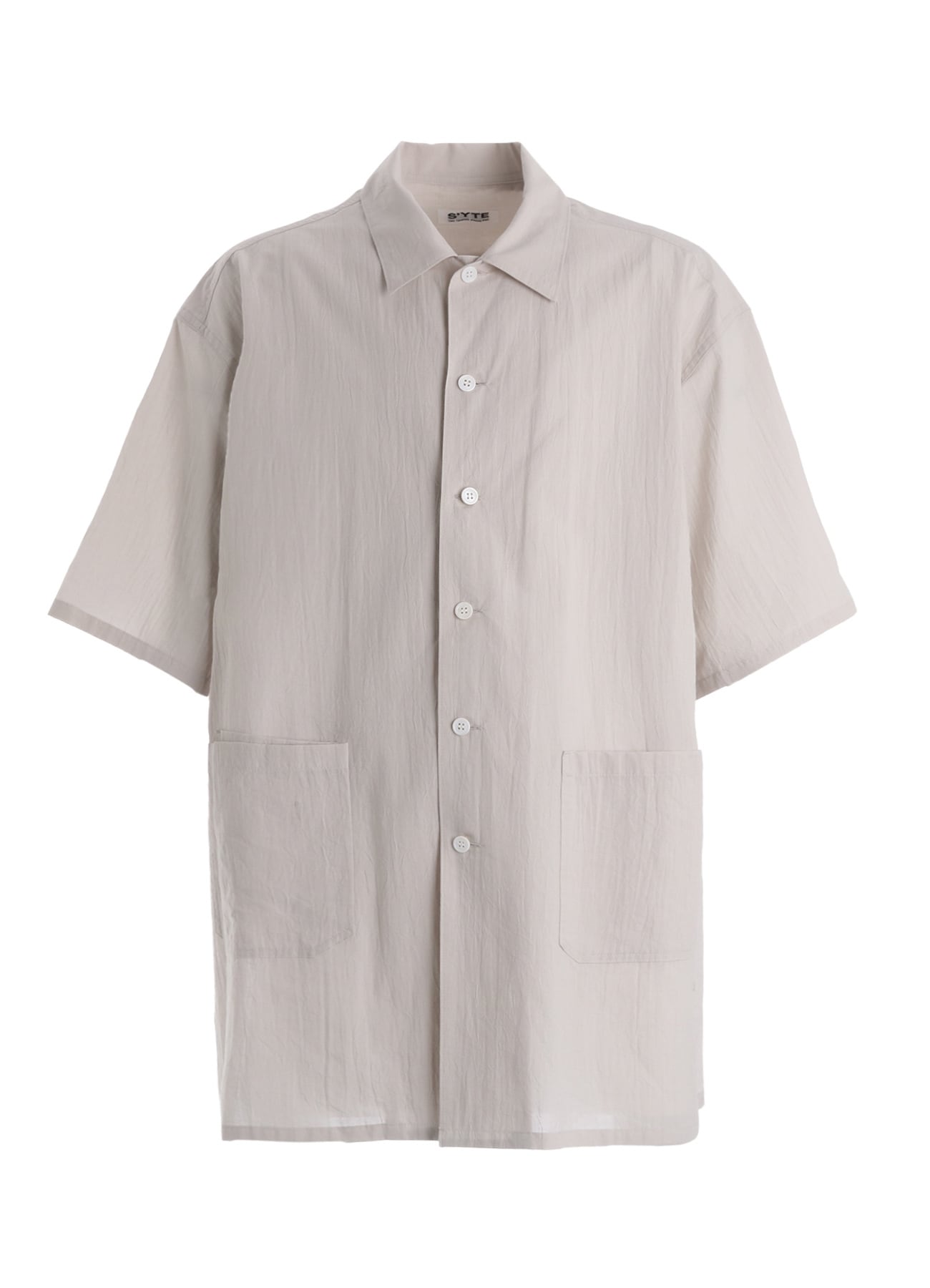 60S COTTON LAWN OPEN COLLAR SHIRT