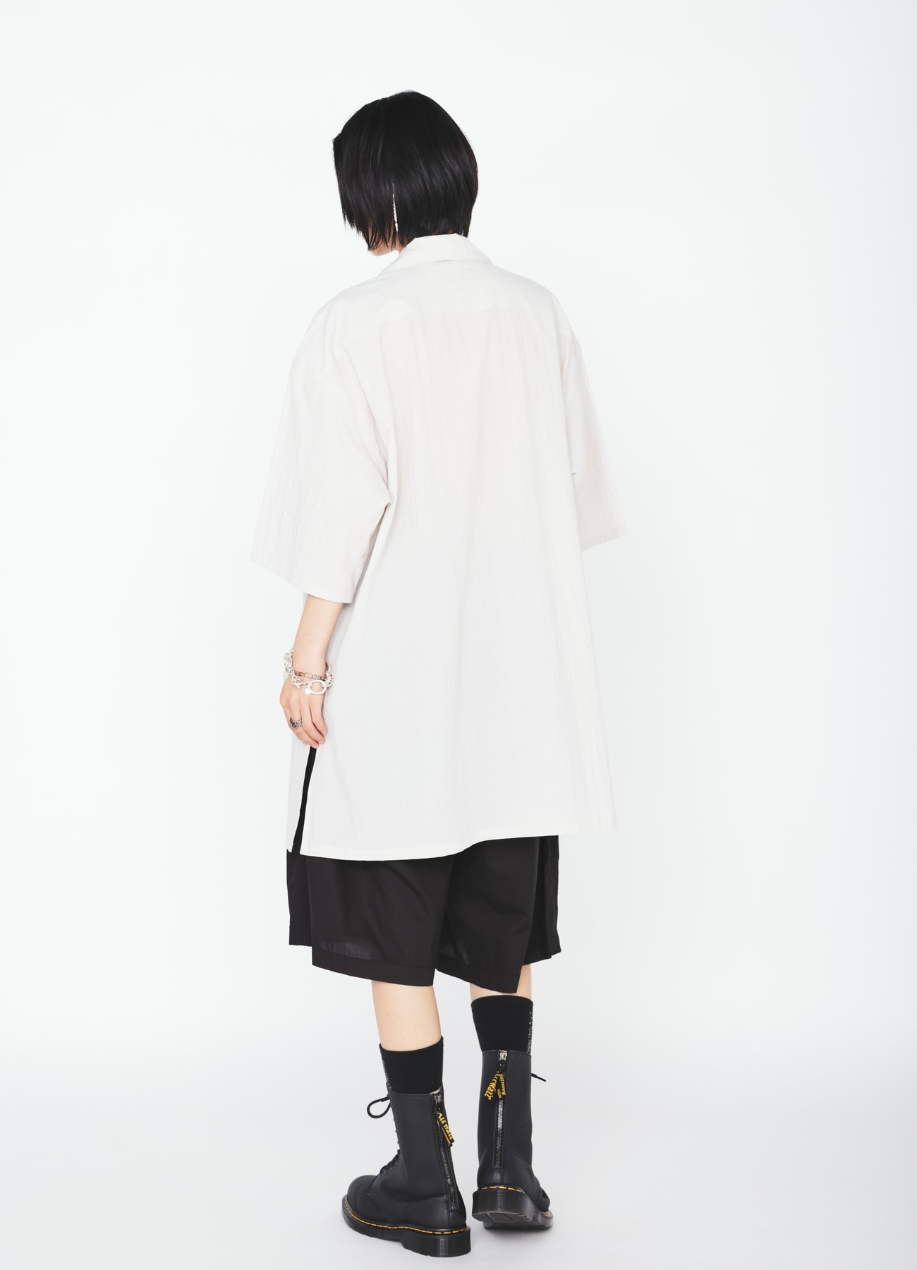 60S COTTON LAWN OPEN COLLAR SHIRT