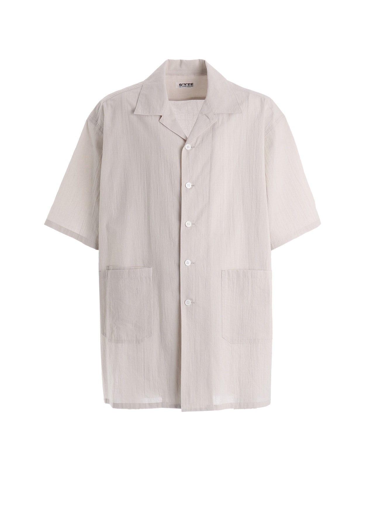 60S COTTON LAWN OPEN COLLAR SHIRT